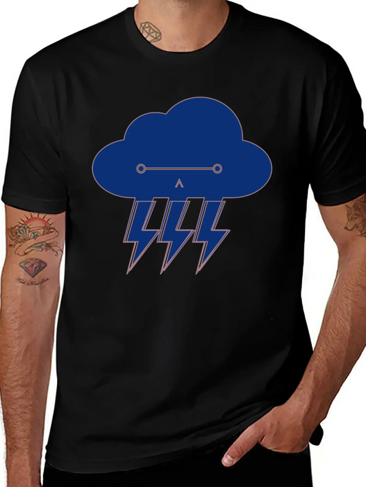 Cloud & Lightning | Glasses, Nerdy Basic Graphic T-Shirt ¨C Daily Comfort In Soft Cotton