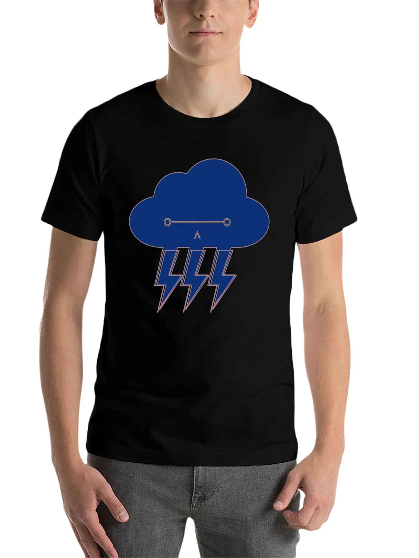 Cloud & Lightning | Glasses, Nerdy Basic Graphic T-Shirt ¨C Daily Comfort In Soft Cotton