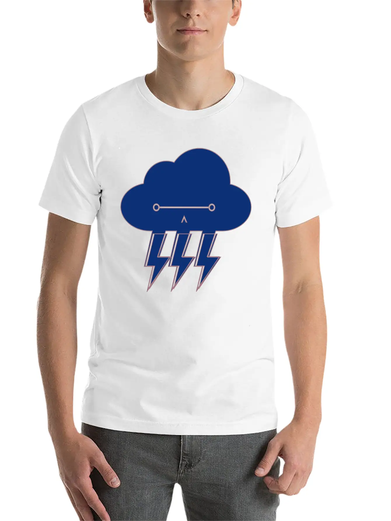 Cloud & Lightning | Glasses, Nerdy Basic Graphic T-Shirt ¨C Daily Comfort In Soft Cotton