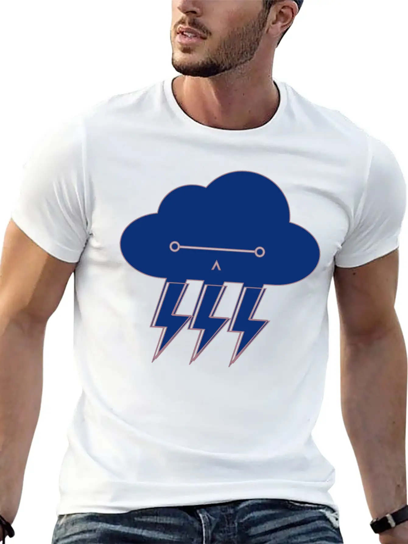 Cloud & Lightning | Glasses, Nerdy Basic Graphic T-Shirt ¨C Daily Comfort In Soft Cotton