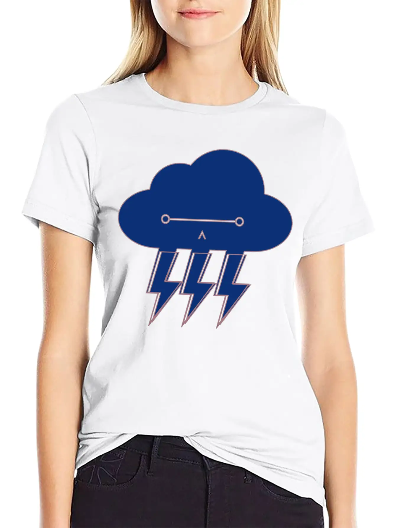 Cloud & Lightning | Glasses, Nerdy Basic Graphic T-Shirt ¨C Daily Comfort In Soft Cotton