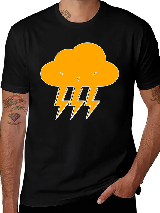 Cloud & Lightning | Hehe Essential Cotton Tee For Daily Outfits ¨C Unisex Style