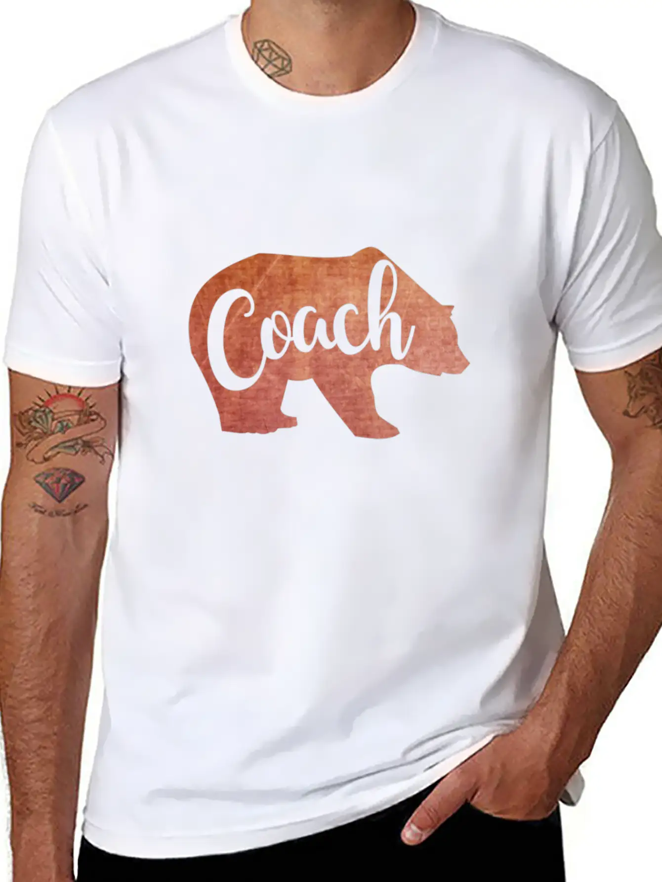 Coach In Bear Shape Soft Cotton Short Sleeve Tee ¨C Unisex Wardrobe Staple