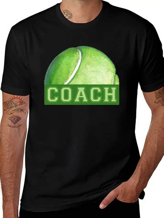 Coach Tennis Ball Art Soft Cotton Short Sleeve Tee ¨C Unisex Wardrobe Staple