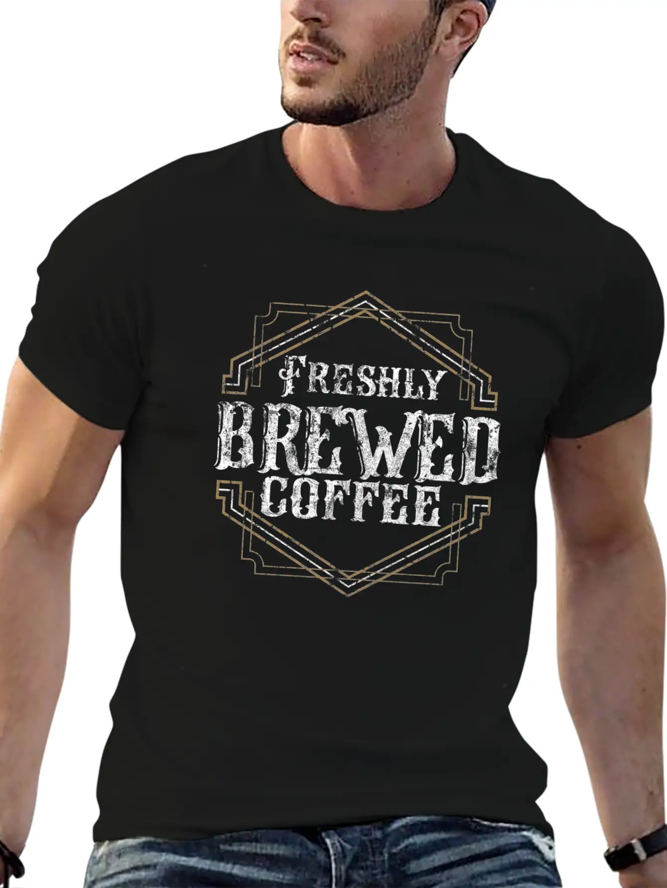 Coffee Caffeine Gift Idea Essential Cotton Tee For Daily Outfits ¨C Unisex Style