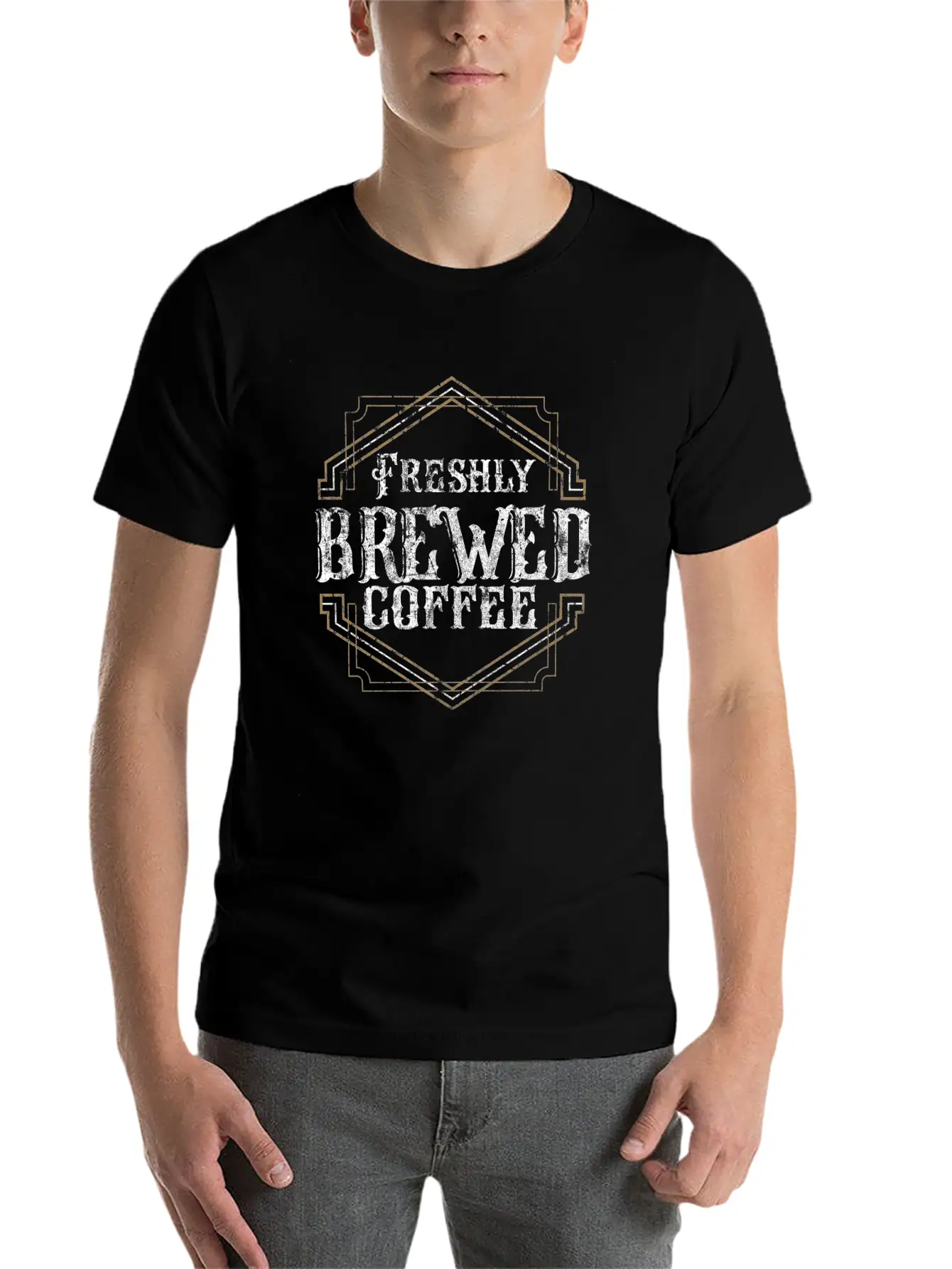 Coffee Caffeine Gift Idea Essential Cotton Tee For Daily Outfits ¨C Unisex Style