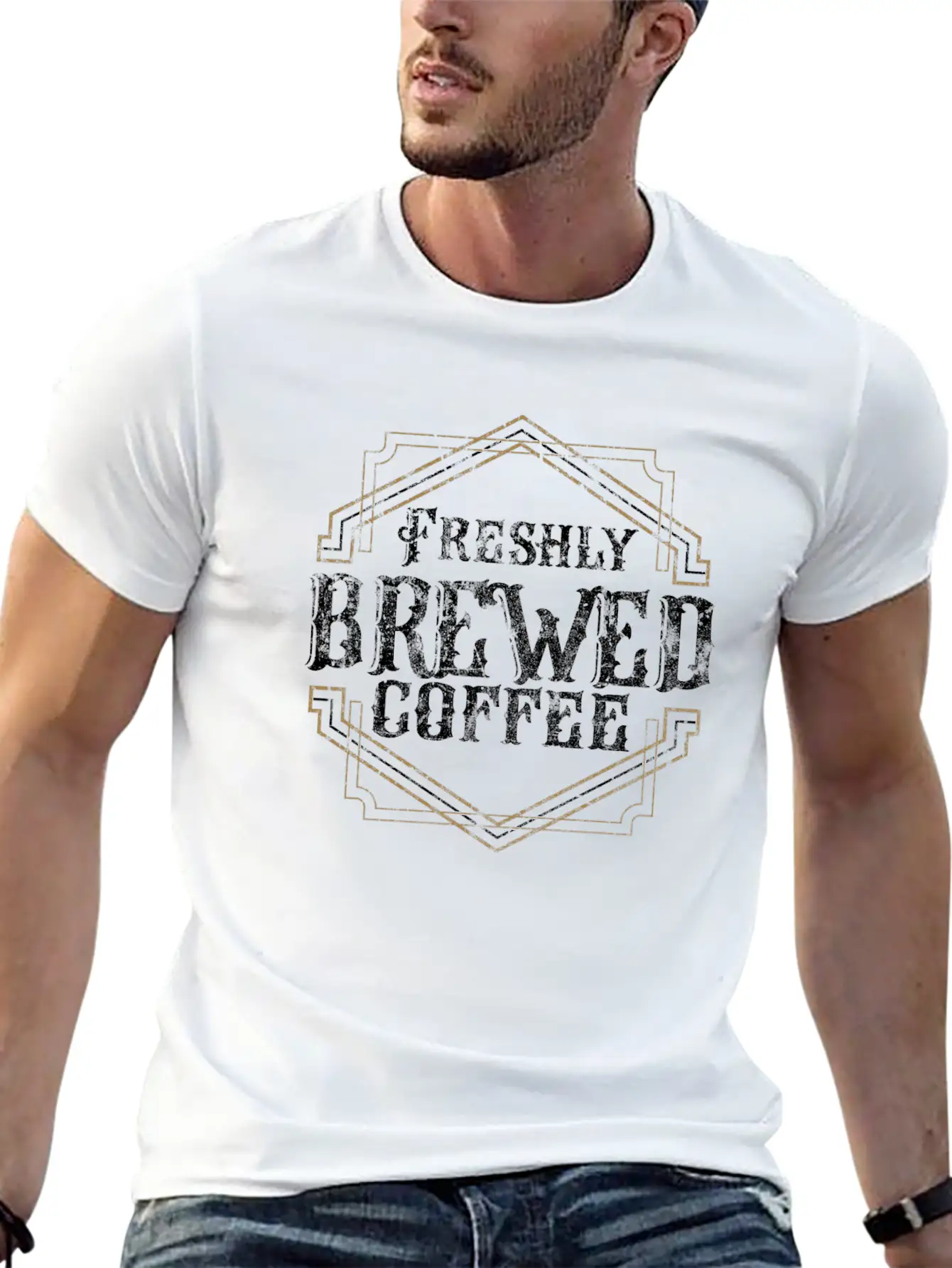 Coffee Caffeine Gift Idea Essential Cotton Tee For Daily Outfits ¨C Unisex Style