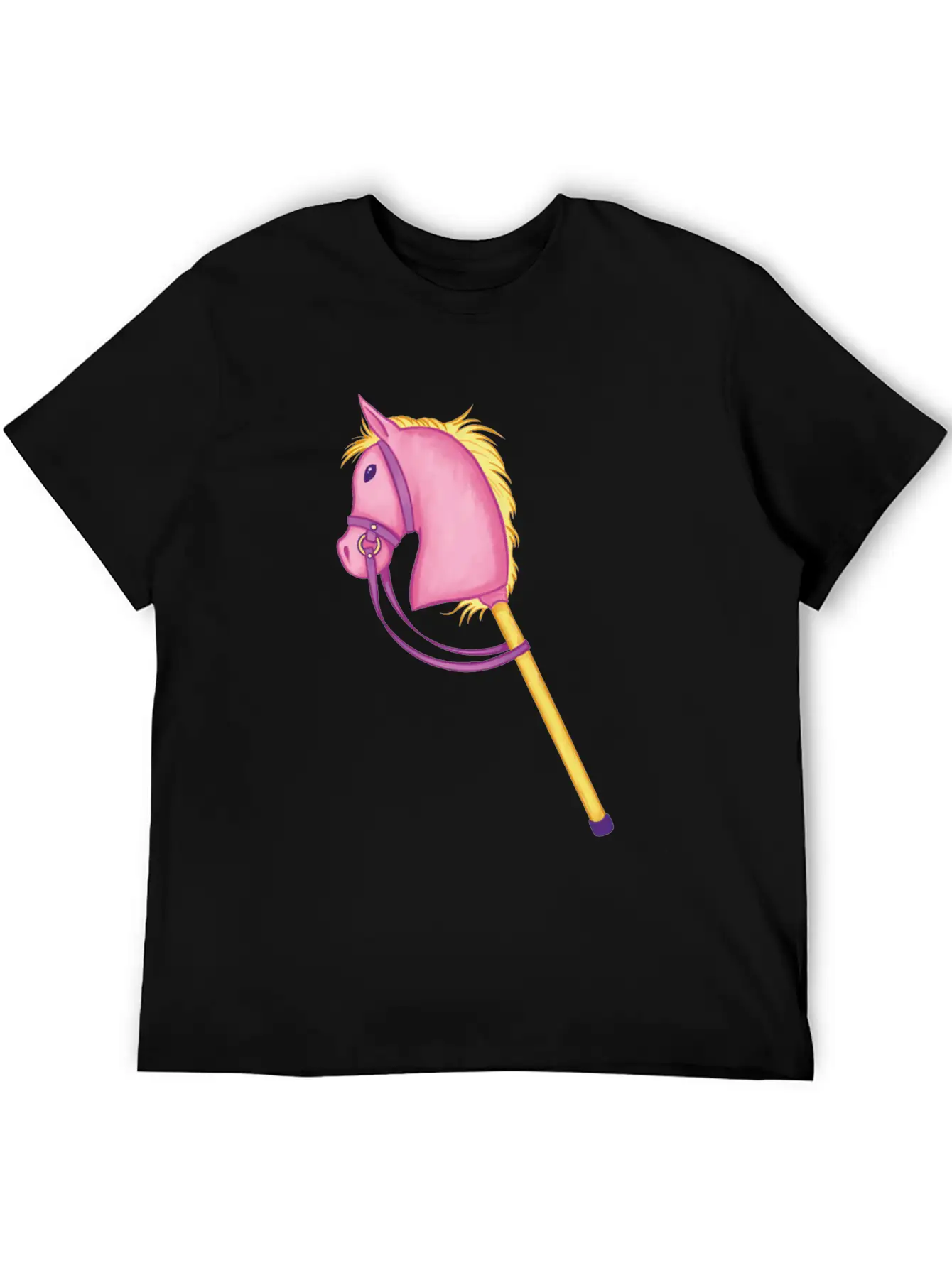Colorful Stick Horse Cool Hobby Horse Gifts Essential Cotton Tee For Daily Outfits ¨C Unisex Style