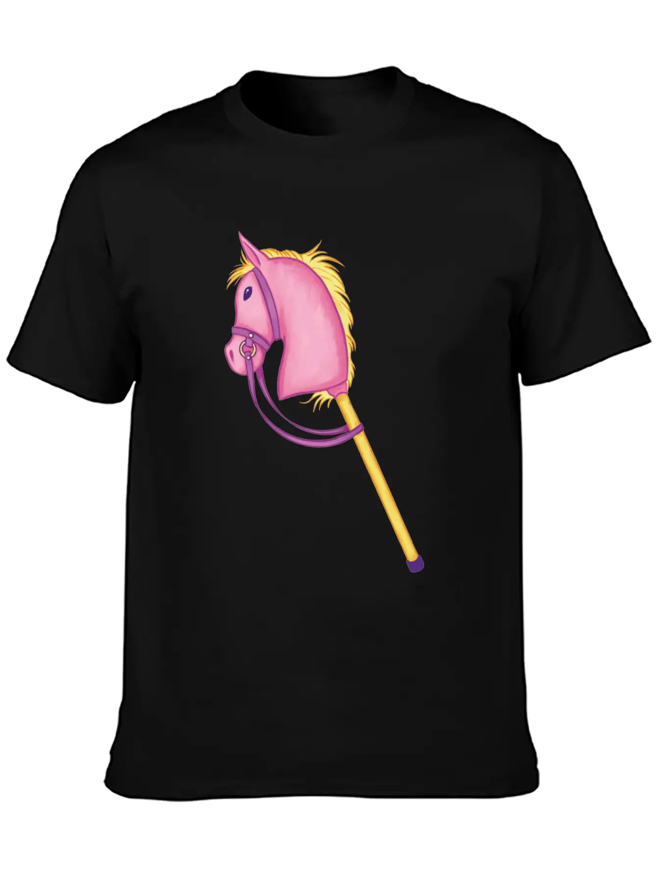Colorful Stick Horse Cool Hobby Horse Gifts Essential Cotton Tee For Daily Outfits ¨C Unisex Style