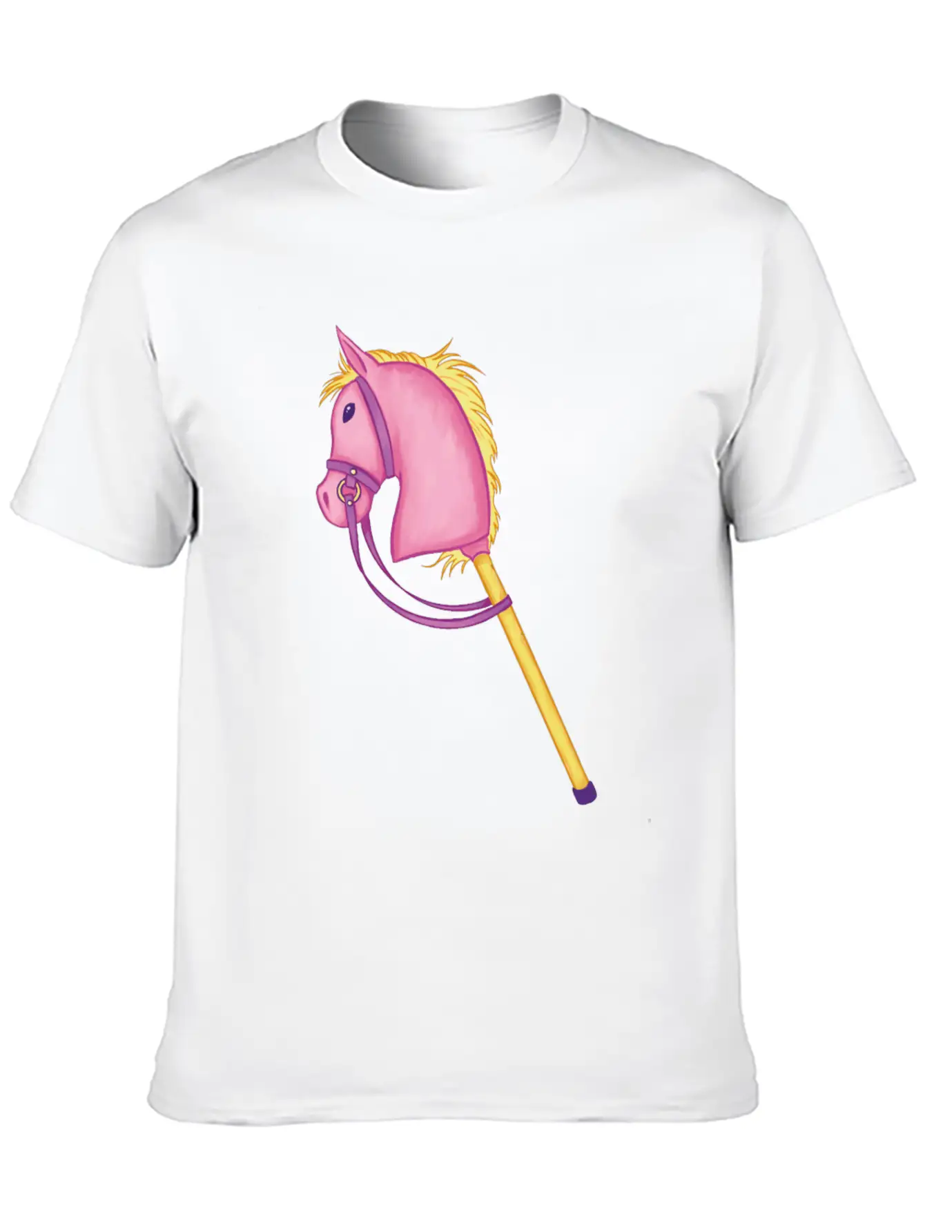 Colorful Stick Horse Cool Hobby Horse Gifts Essential Cotton Tee For Daily Outfits ¨C Unisex Style