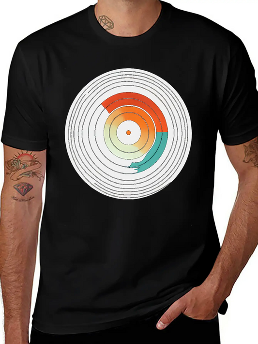 Colorful Vinyl Record Album Soft Cotton Short Sleeve Tee ¨C Unisex Wardrobe Staple