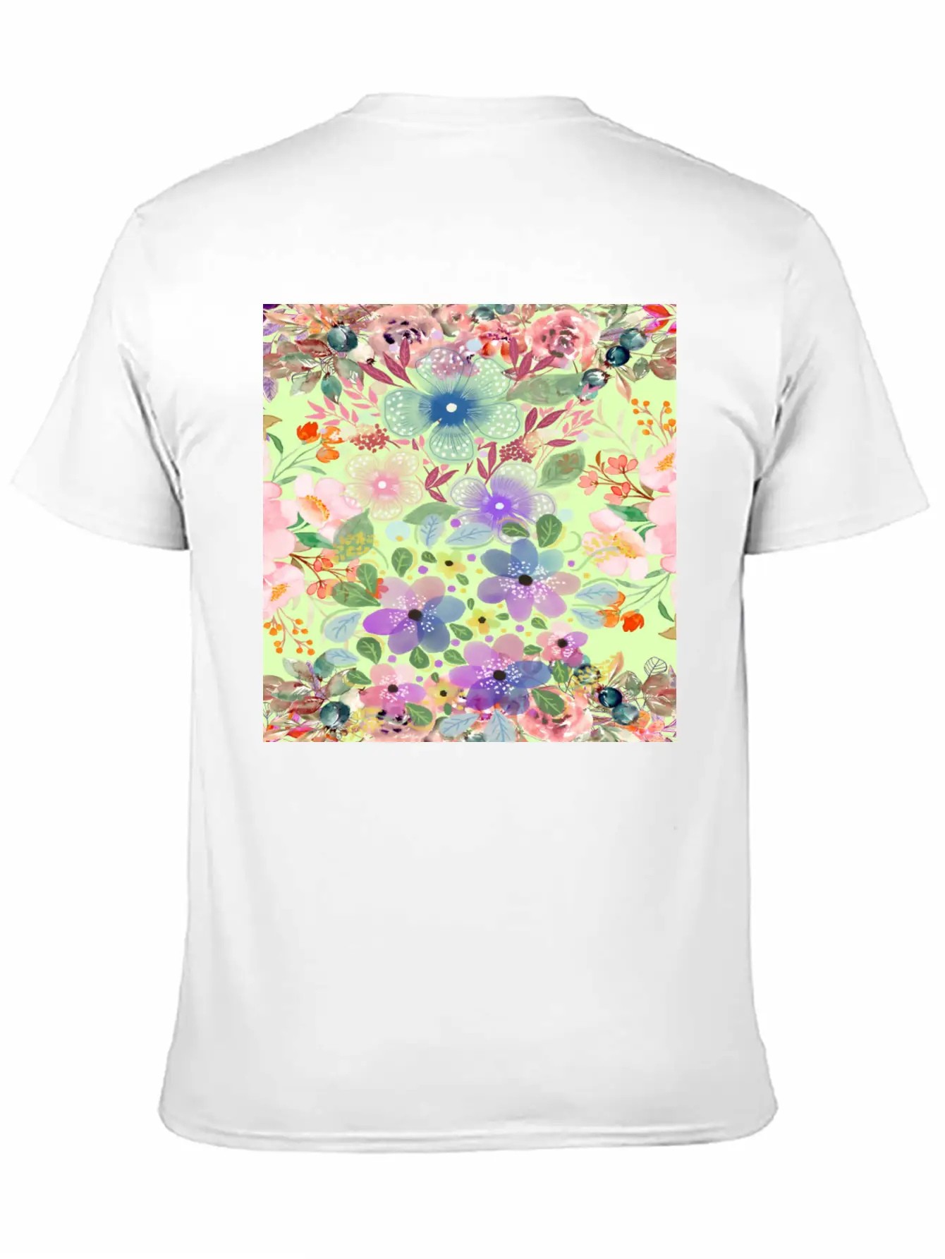 Colrful Floral Pattern Soft Cotton Short Sleeve Tee ¨C Unisex Wardrobe Staple