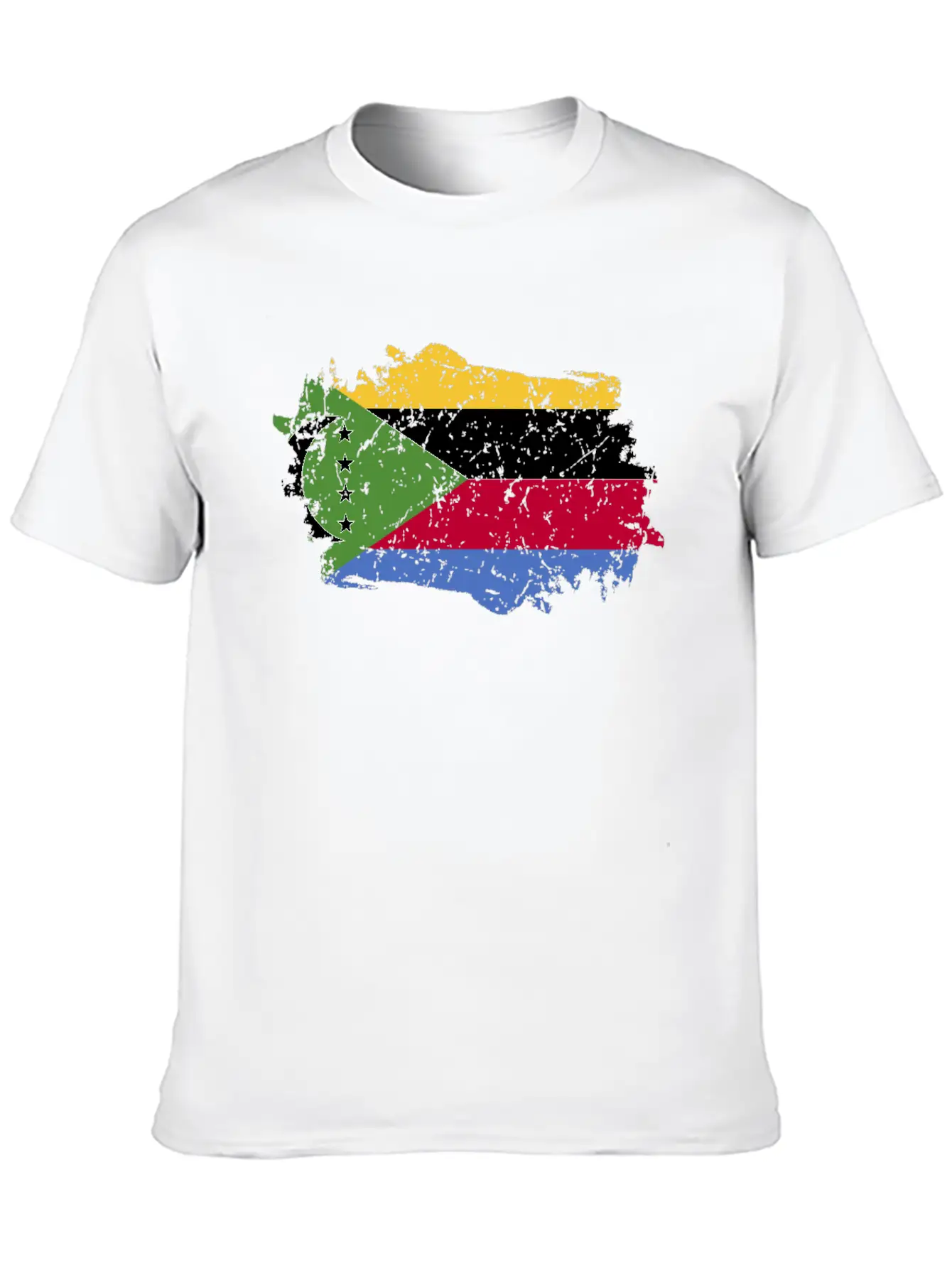 Comoros Flag Grunge Country Flag Comoros Soft Cotton Short Sleeve Tee ¨C Unisex Wardrobe Staple