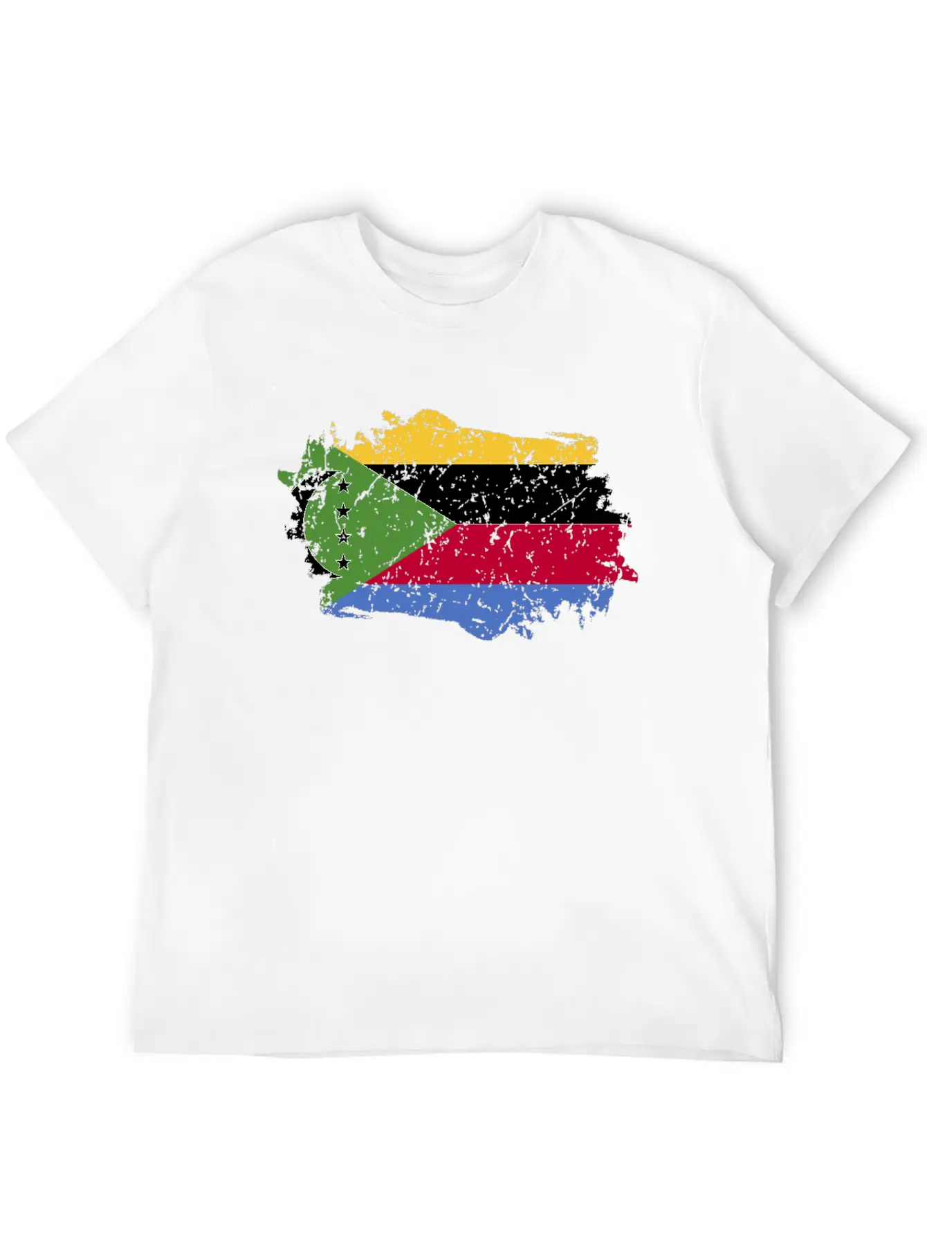 Comoros Flag Grunge Country Flag Comoros Soft Cotton Short Sleeve Tee ¨C Unisex Wardrobe Staple