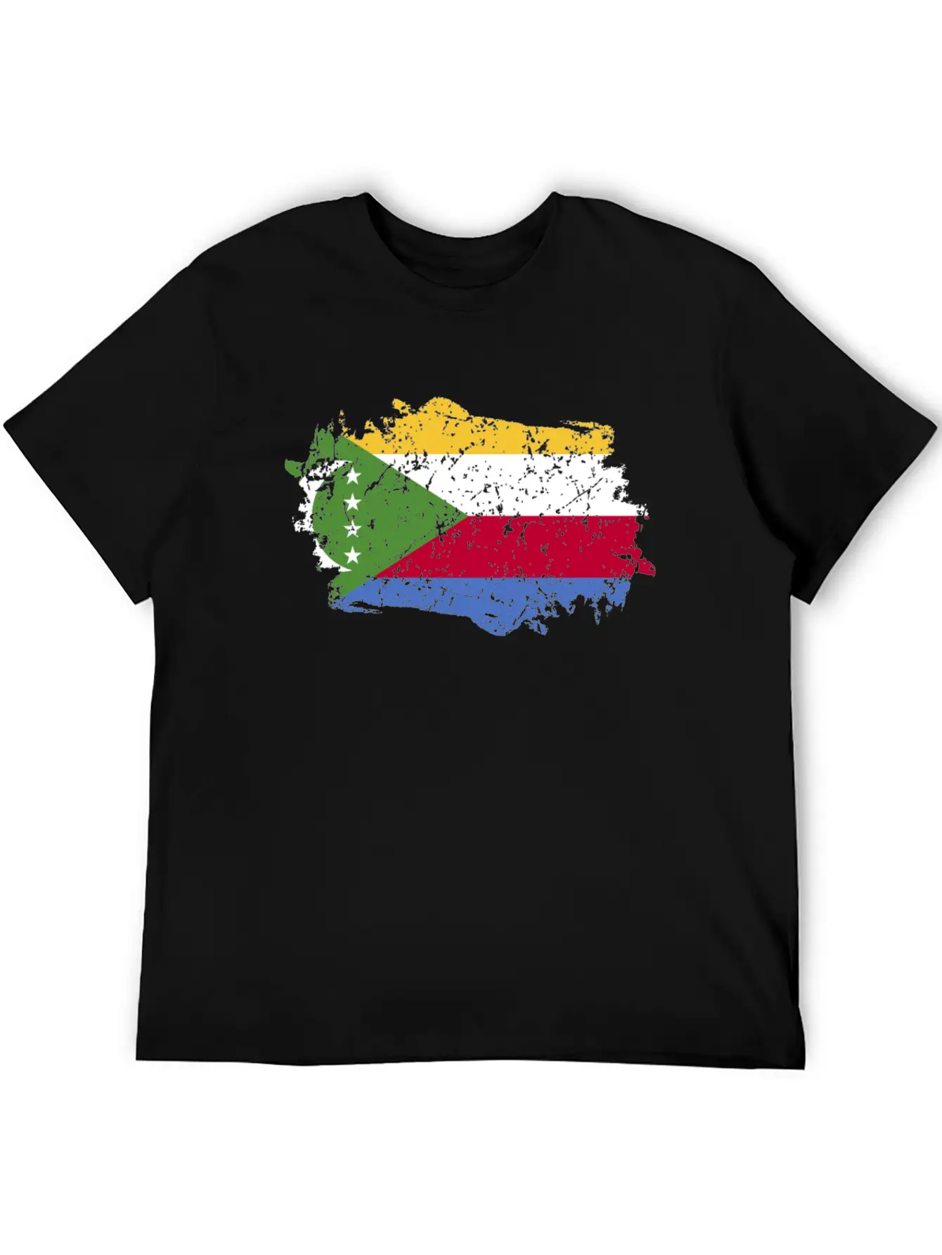 Comoros Flag Grunge Country Flag Comoros Soft Cotton Short Sleeve Tee ¨C Unisex Wardrobe Staple