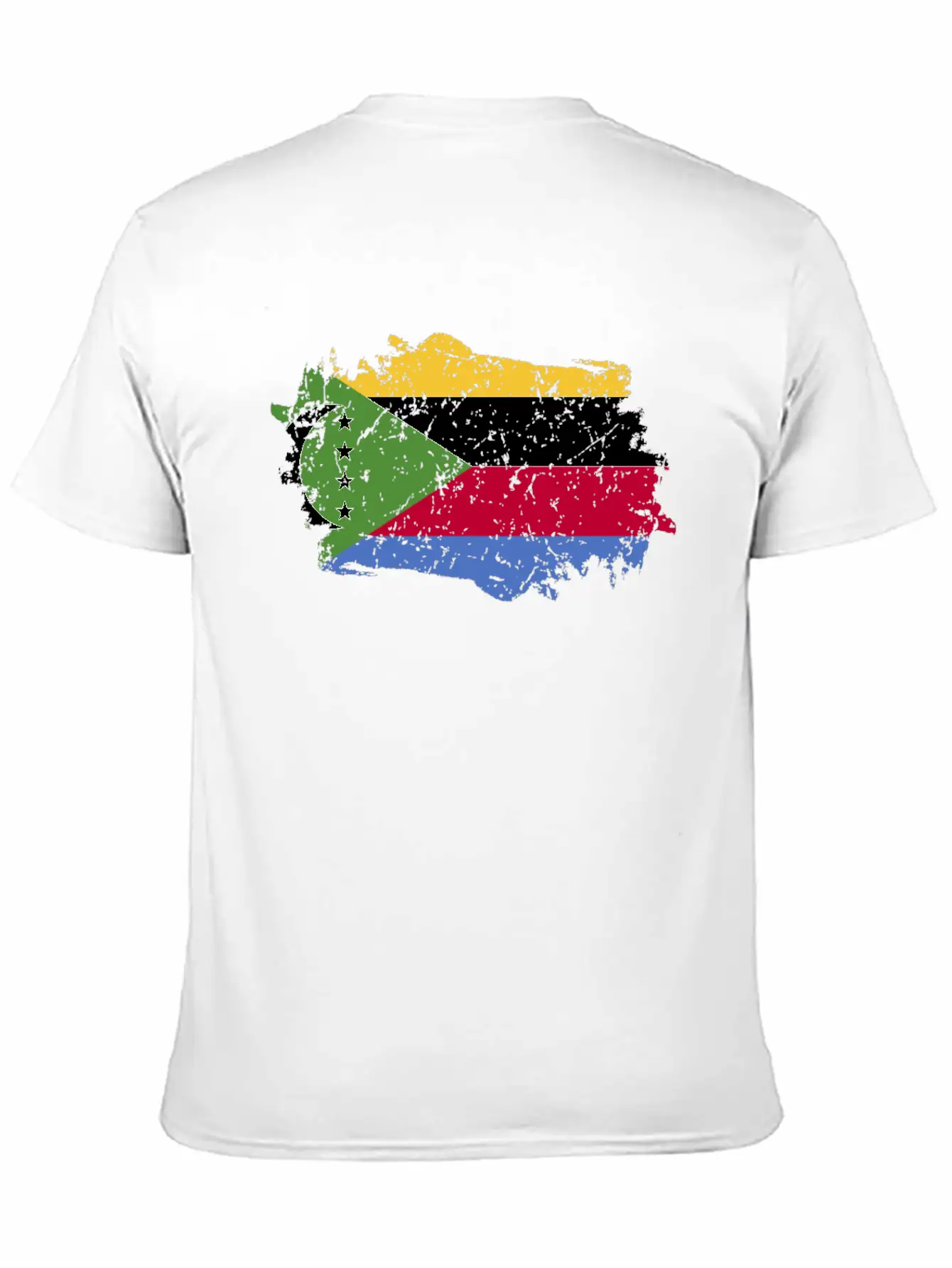 Comoros Flag Grunge Country Flag Comoros Soft Cotton Short Sleeve Tee ¨C Unisex Wardrobe Staple