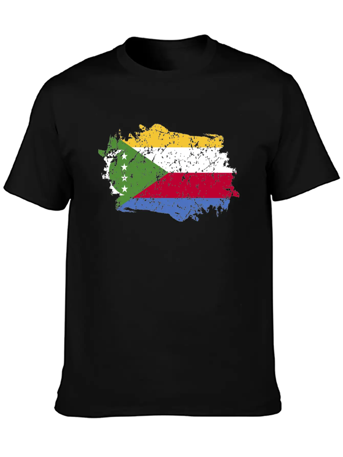 Comoros Flag Grunge Country Flag Comoros Soft Cotton Short Sleeve Tee ¨C Unisex Wardrobe Staple