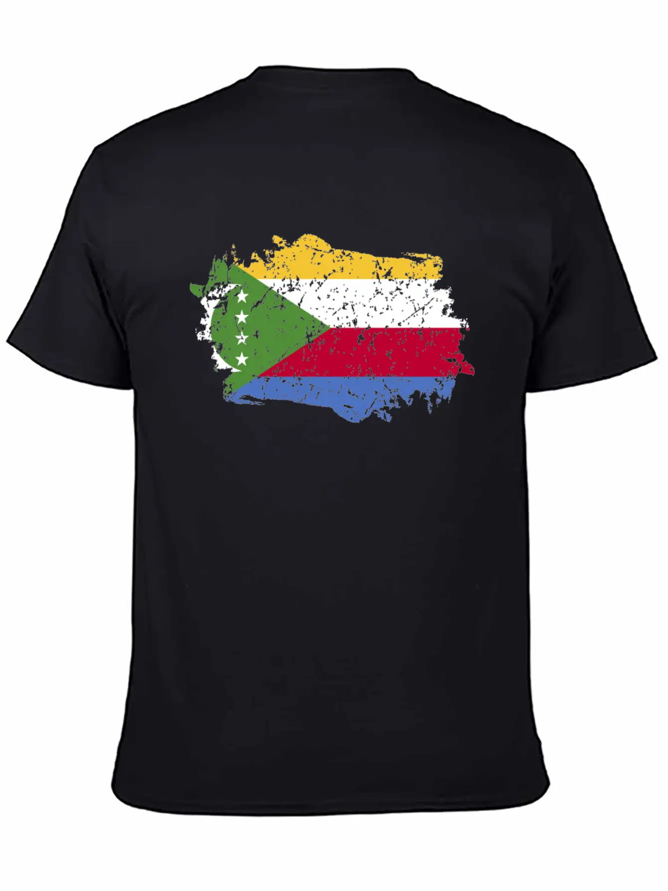 Comoros Flag Grunge Country Flag Comoros Soft Cotton Short Sleeve Tee ¨C Unisex Wardrobe Staple
