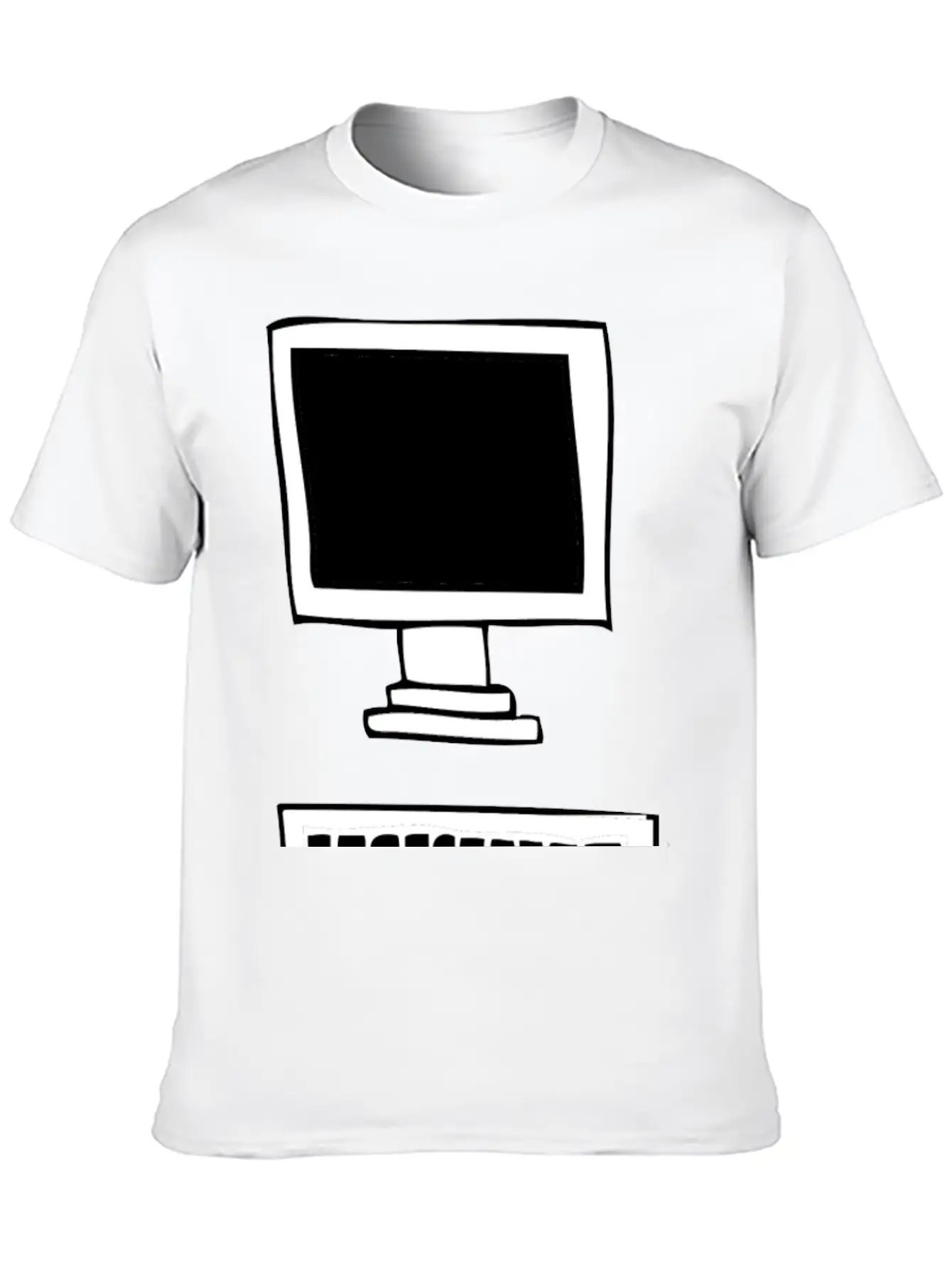 Computer With Keyboard Basic Graphic T-Shirt ¨C Daily Comfort In Soft Cotton