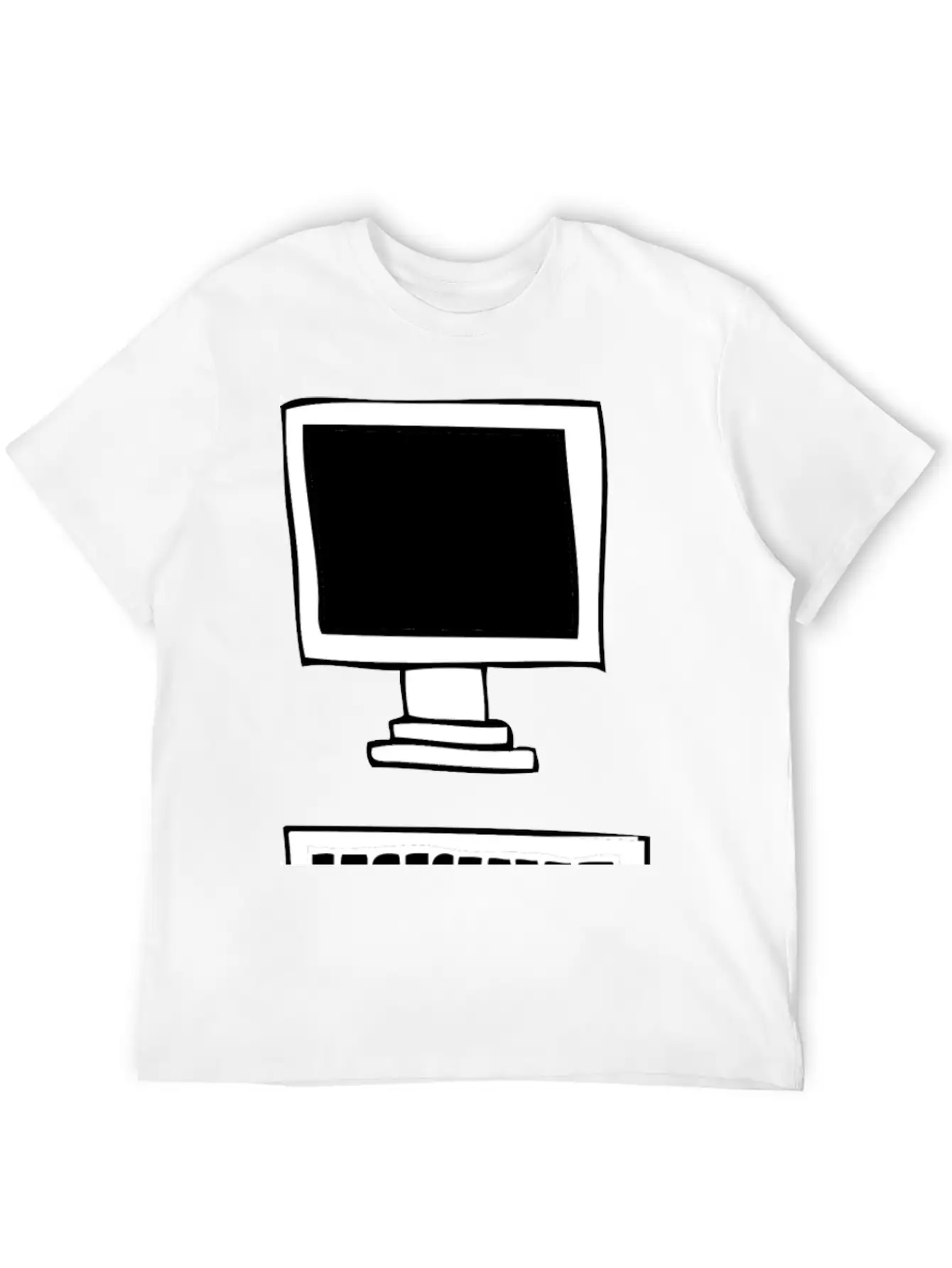 Computer With Keyboard Basic Graphic T-Shirt ¨C Daily Comfort In Soft Cotton