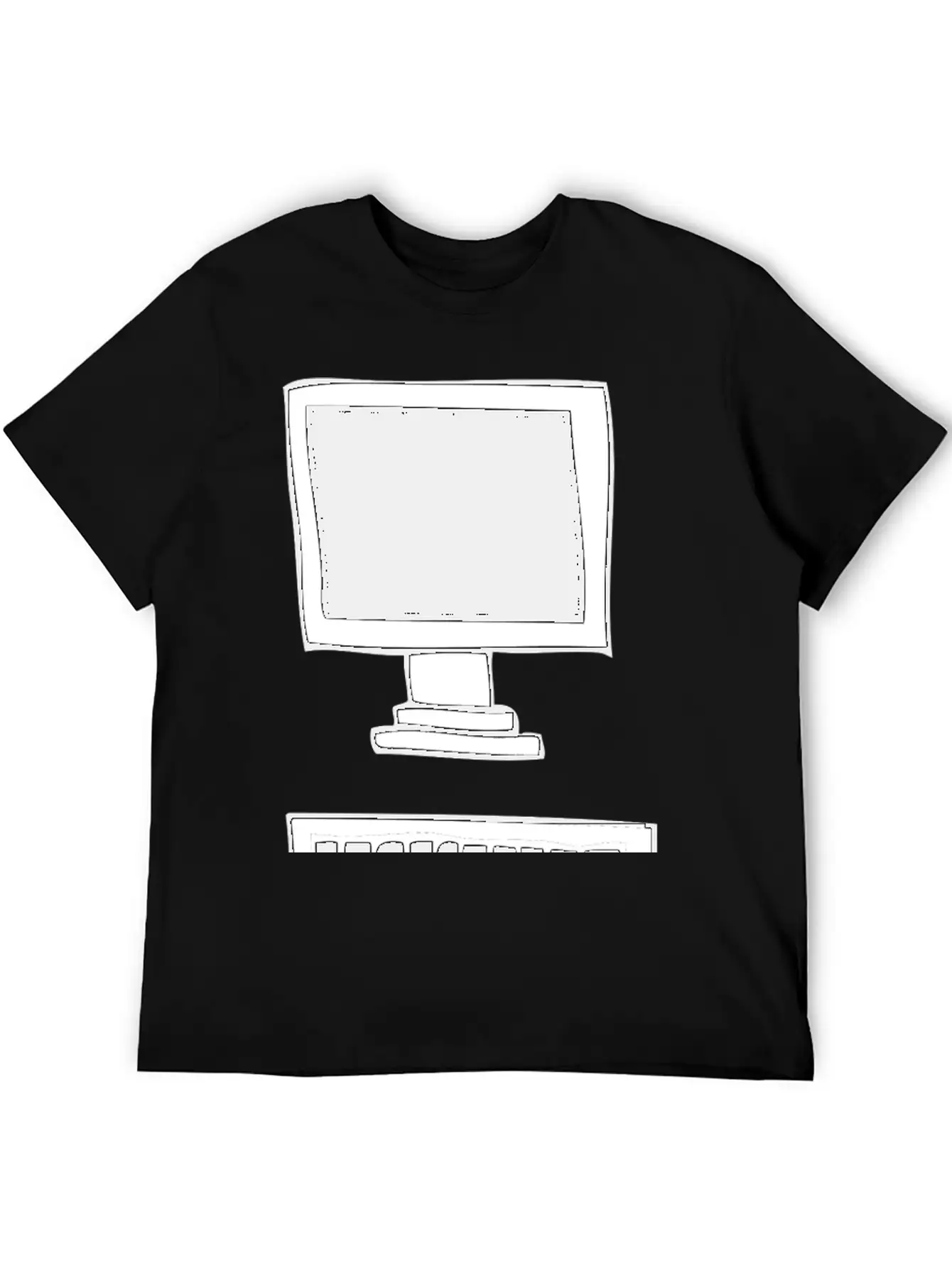 Computer With Keyboard Basic Graphic T-Shirt ¨C Daily Comfort In Soft Cotton