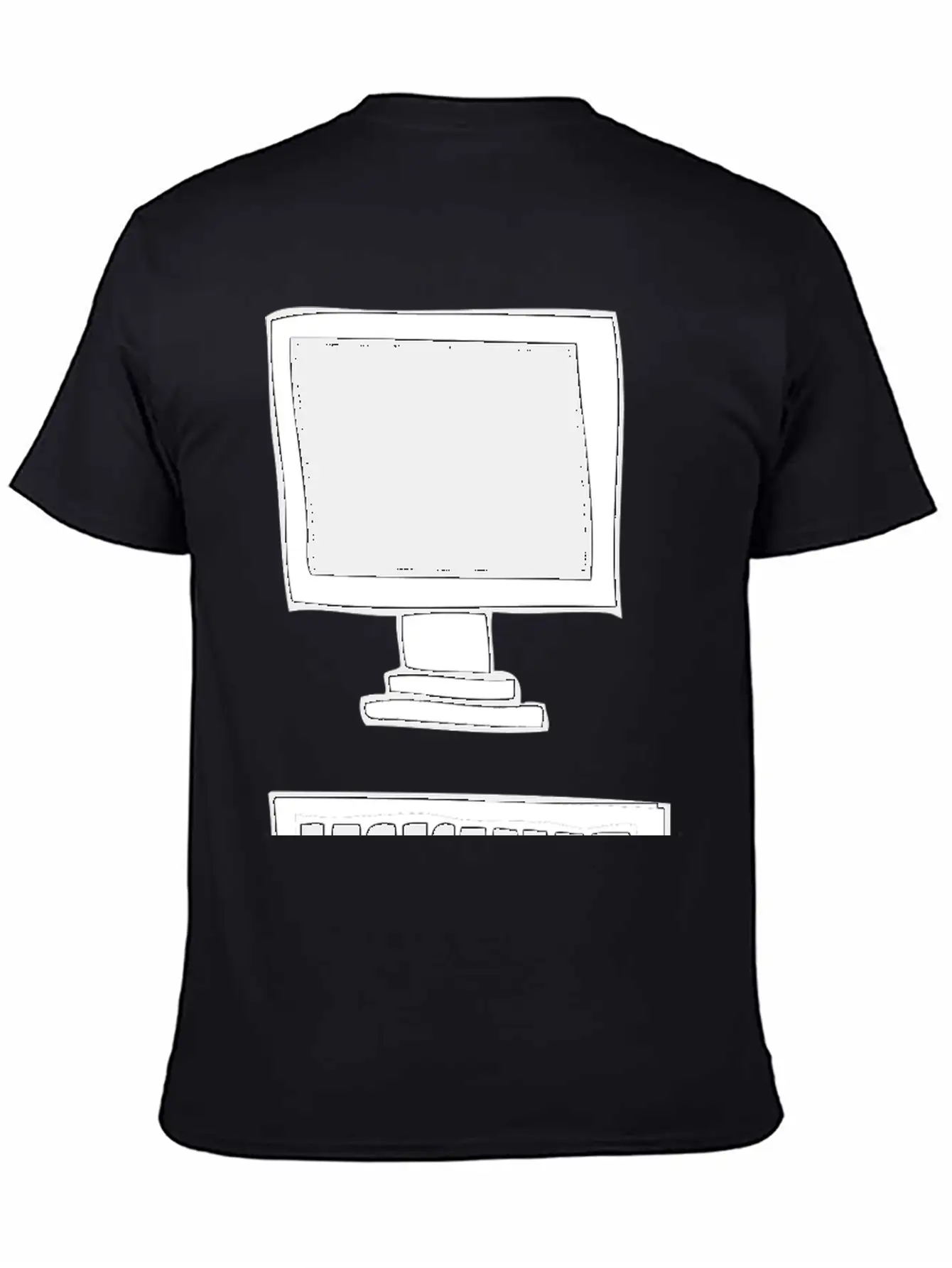 Computer With Keyboard Basic Graphic T-Shirt ¨C Daily Comfort In Soft Cotton