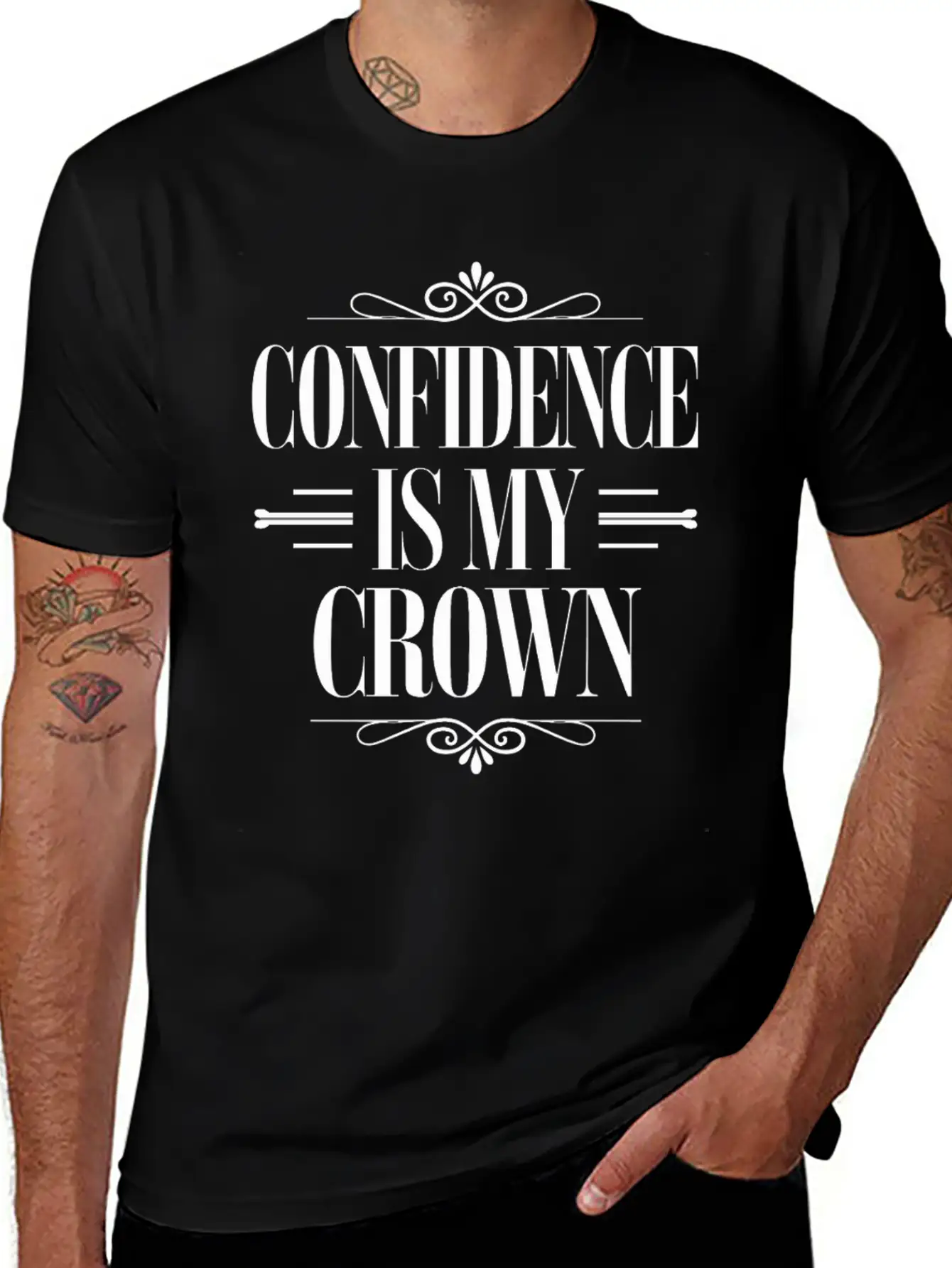 Confidence Is My Crown Leo Character Zodiac Soft Cotton Short Sleeve Tee ¨C Unisex Wardrobe Staple