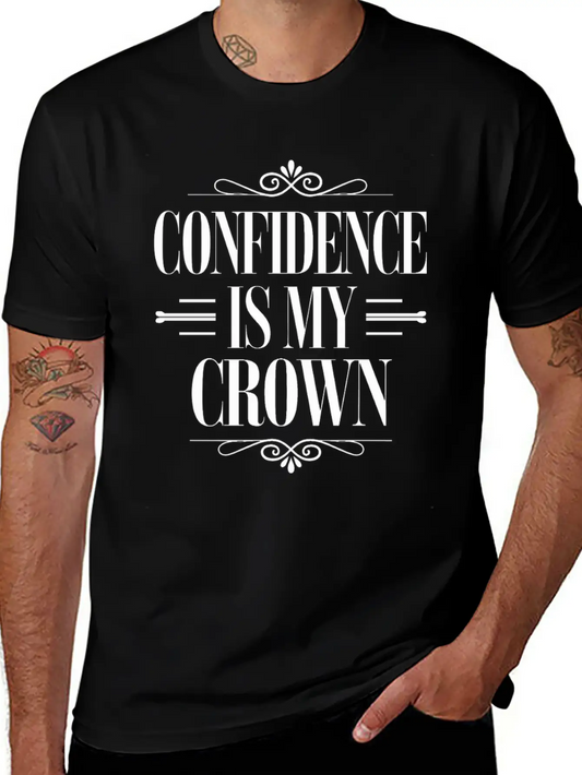 Confidence Is My Crown Leo Character Zodiac Soft Cotton Short Sleeve Tee ¨C Unisex Wardrobe Staple