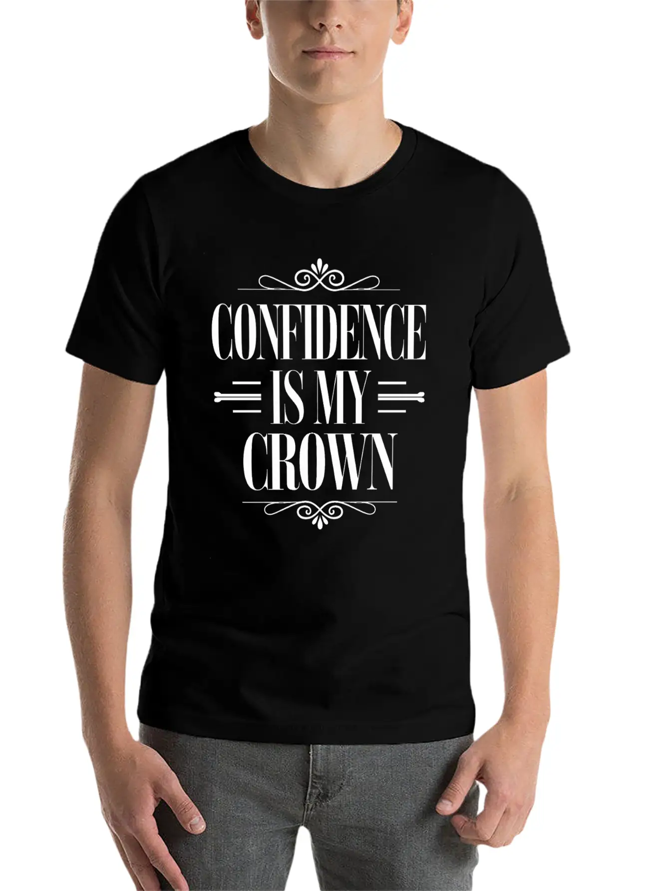 Confidence Is My Crown Leo Character Zodiac Soft Cotton Short Sleeve Tee ¨C Unisex Wardrobe Staple