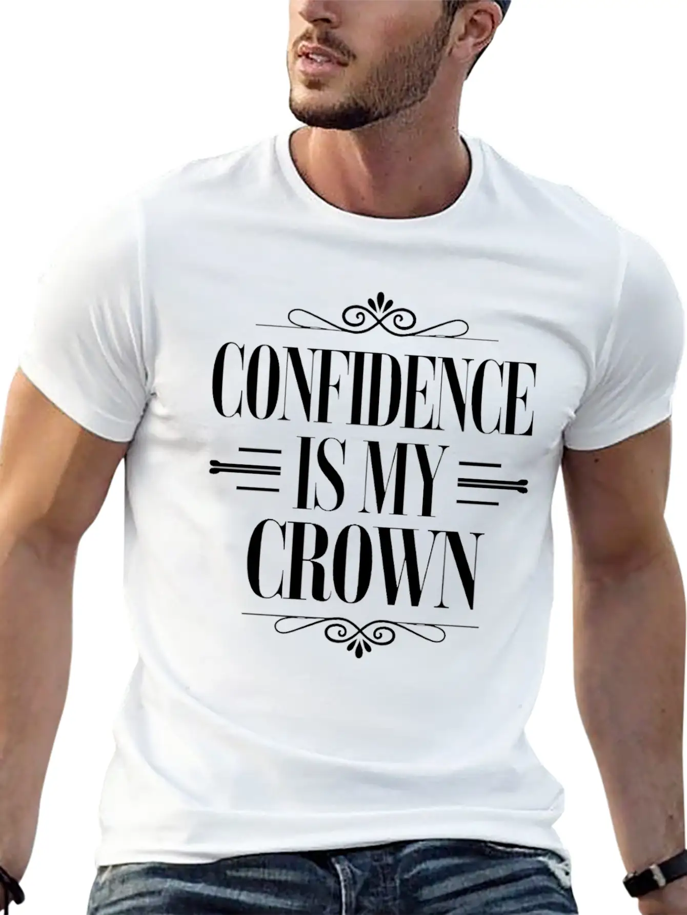Confidence Is My Crown Leo Character Zodiac Soft Cotton Short Sleeve Tee ¨C Unisex Wardrobe Staple