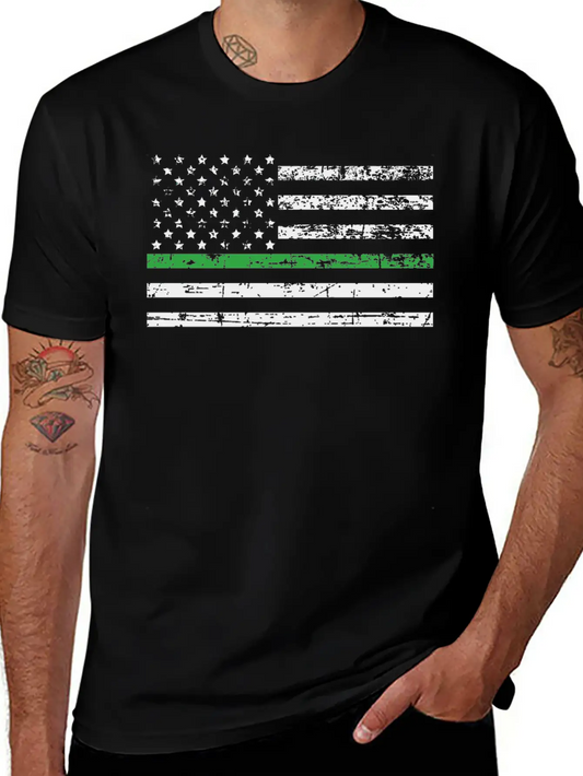 Conservation Officer Thin Green Line Flag Basic Graphic T-Shirt ¨C Daily Comfort In Soft Cotton