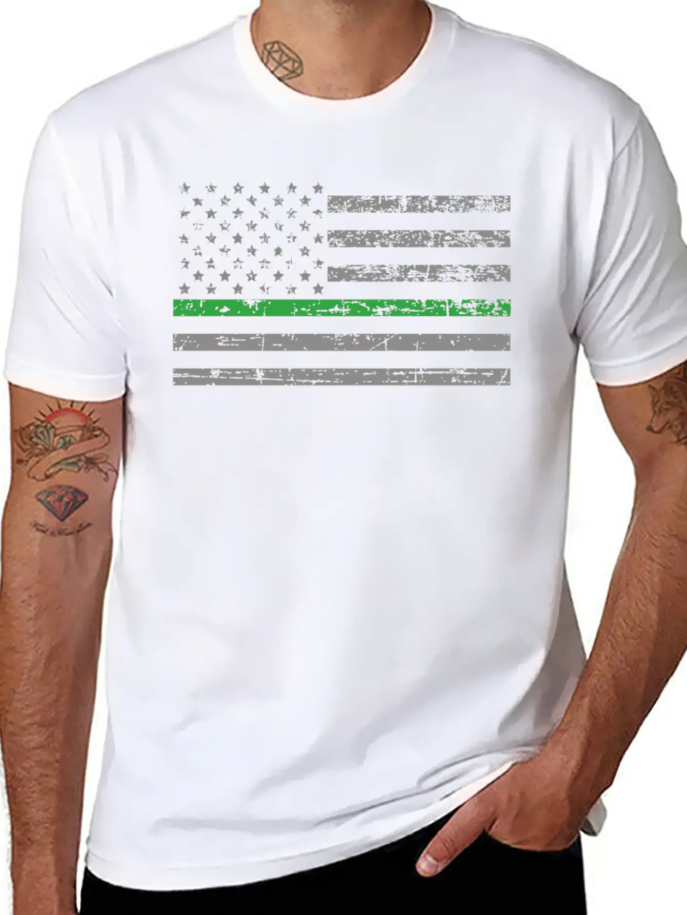 Conservation Officer Thin Green Line Flag Basic Graphic T-Shirt ¨C Daily Comfort In Soft Cotton