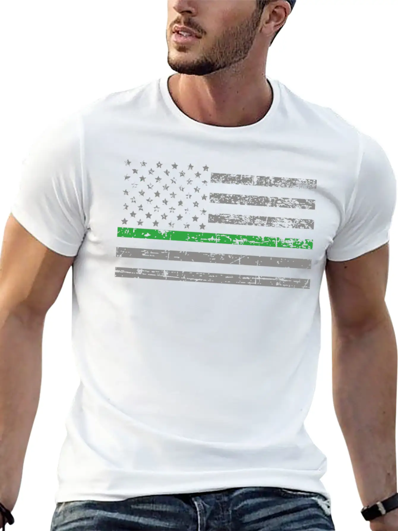 Conservation Officer Thin Green Line Flag Basic Graphic T-Shirt ¨C Daily Comfort In Soft Cotton