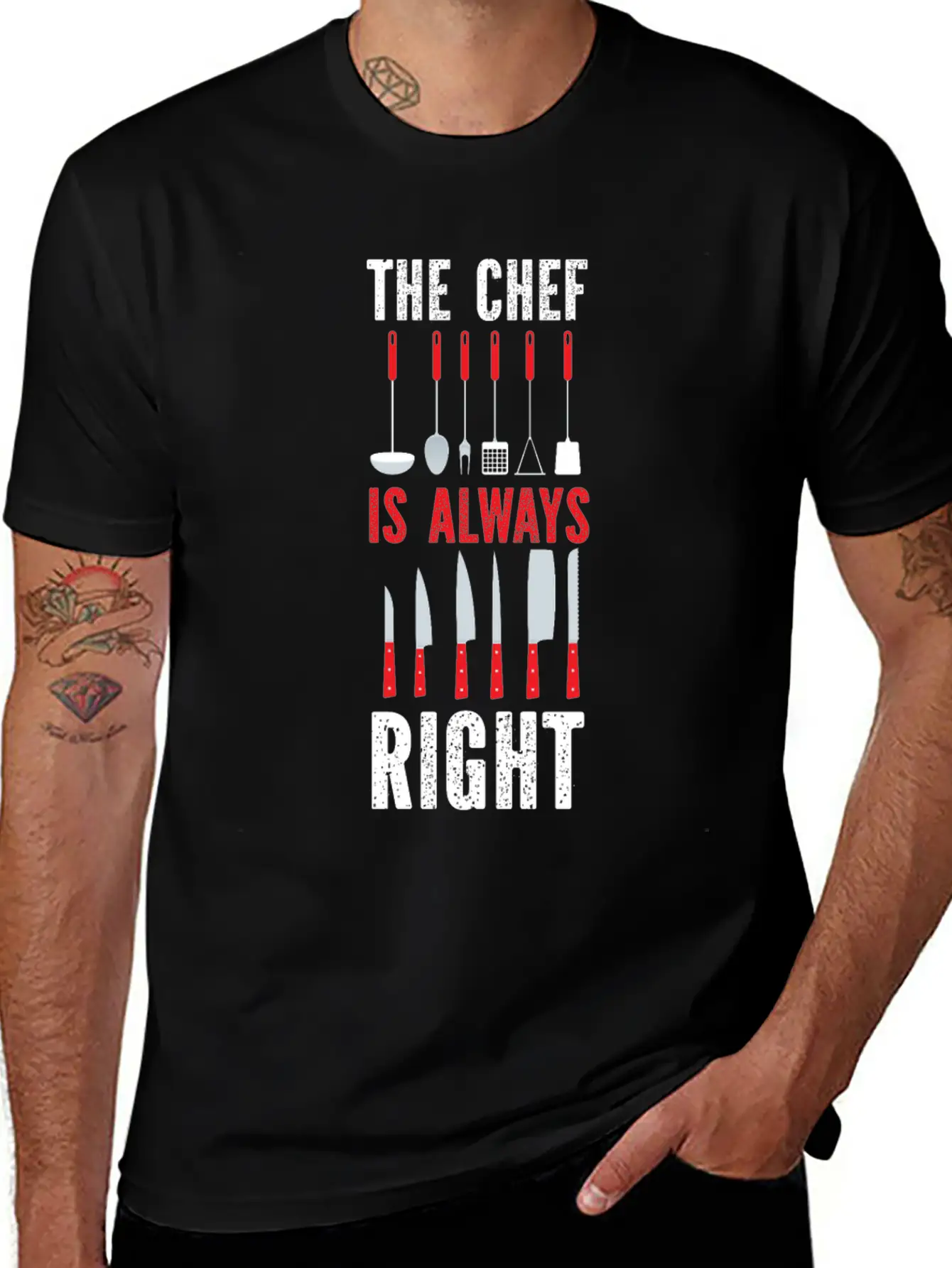 Cooking Cook Kitchen Chef The Chef Basic Graphic T-Shirt ¨C Daily Comfort In Soft Cotton