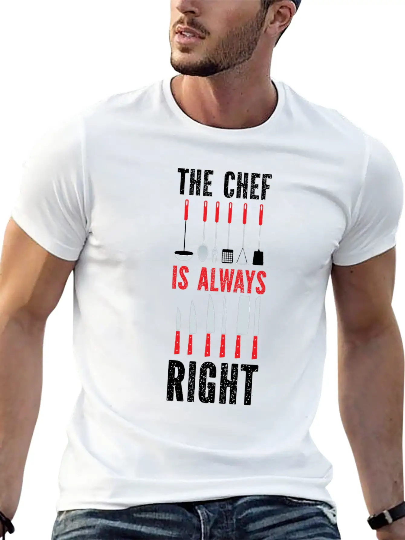 Cooking Cook Kitchen Chef The Chef Basic Graphic T-Shirt ¨C Daily Comfort In Soft Cotton