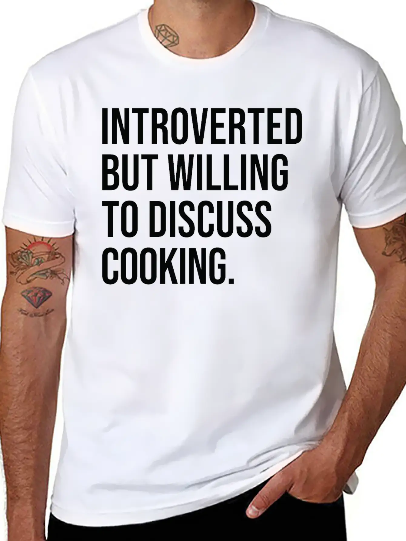 Cooking Funny Introverted Chef Saying Essential Cotton Tee For Daily Outfits ¨C Unisex Style