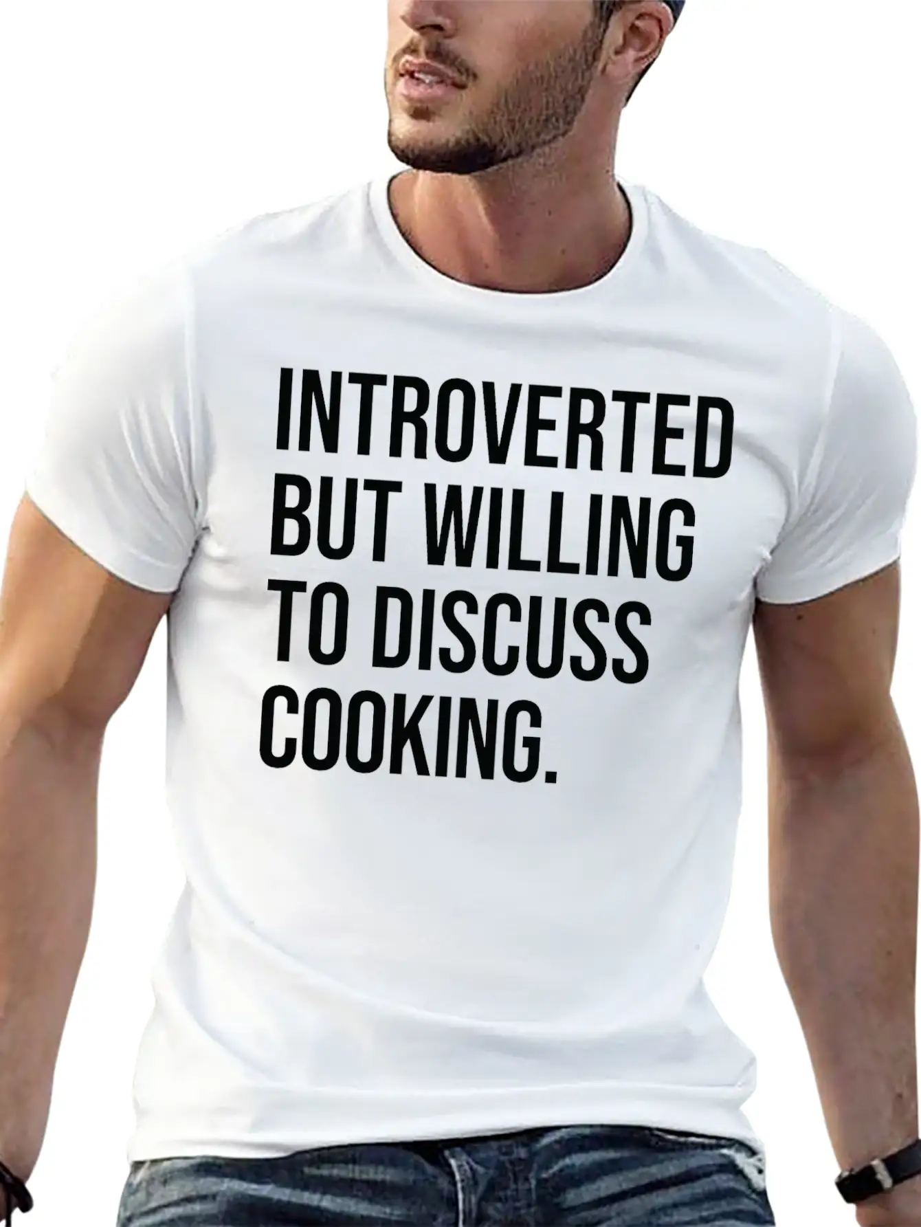 Cooking Funny Introverted Chef Saying Essential Cotton Tee For Daily Outfits ¨C Unisex Style