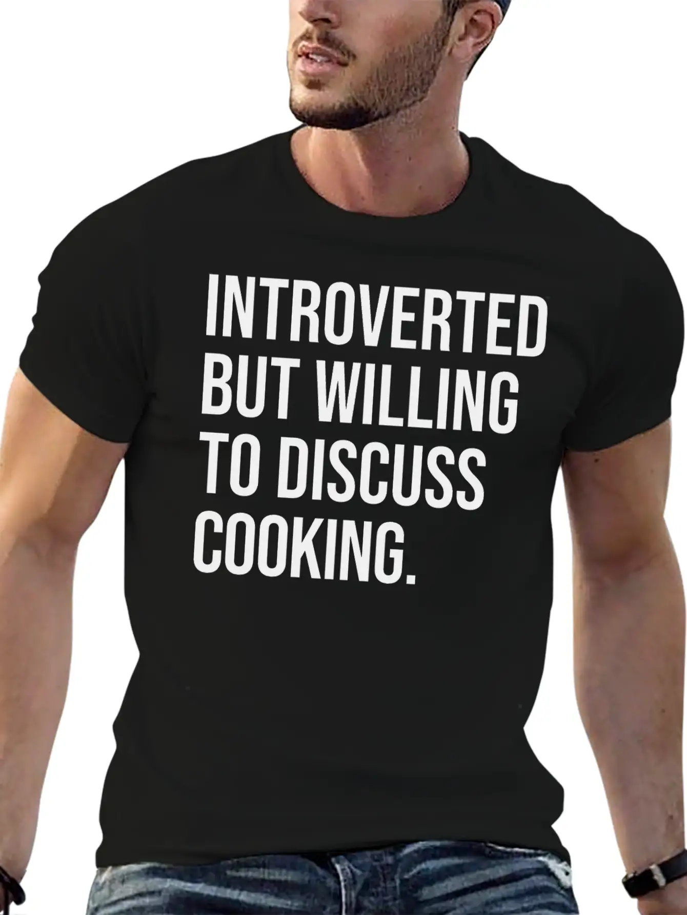 Cooking Funny Introverted Chef Saying Essential Cotton Tee For Daily Outfits ¨C Unisex Style