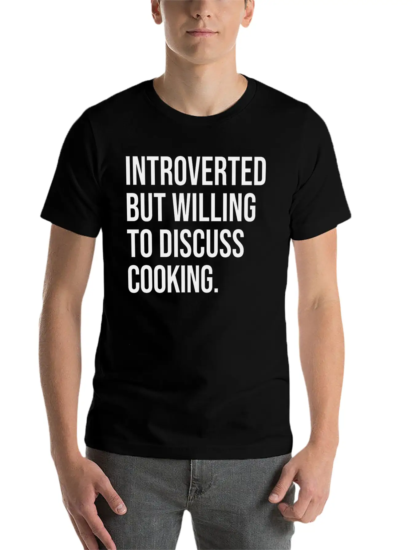 Cooking Funny Introverted Chef Saying Essential Cotton Tee For Daily Outfits ¨C Unisex Style