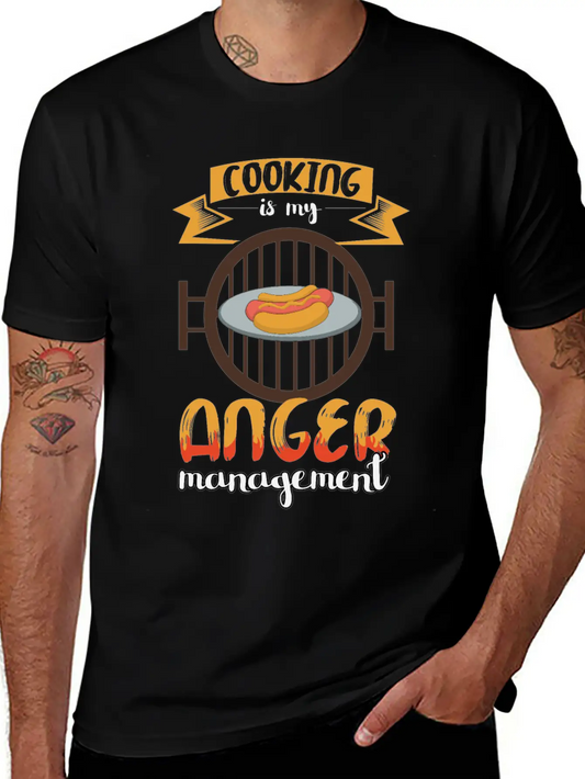 Cooking Is My Anger Management Chef Essential Cotton Tee For Daily Outfits ¨C Unisex Style