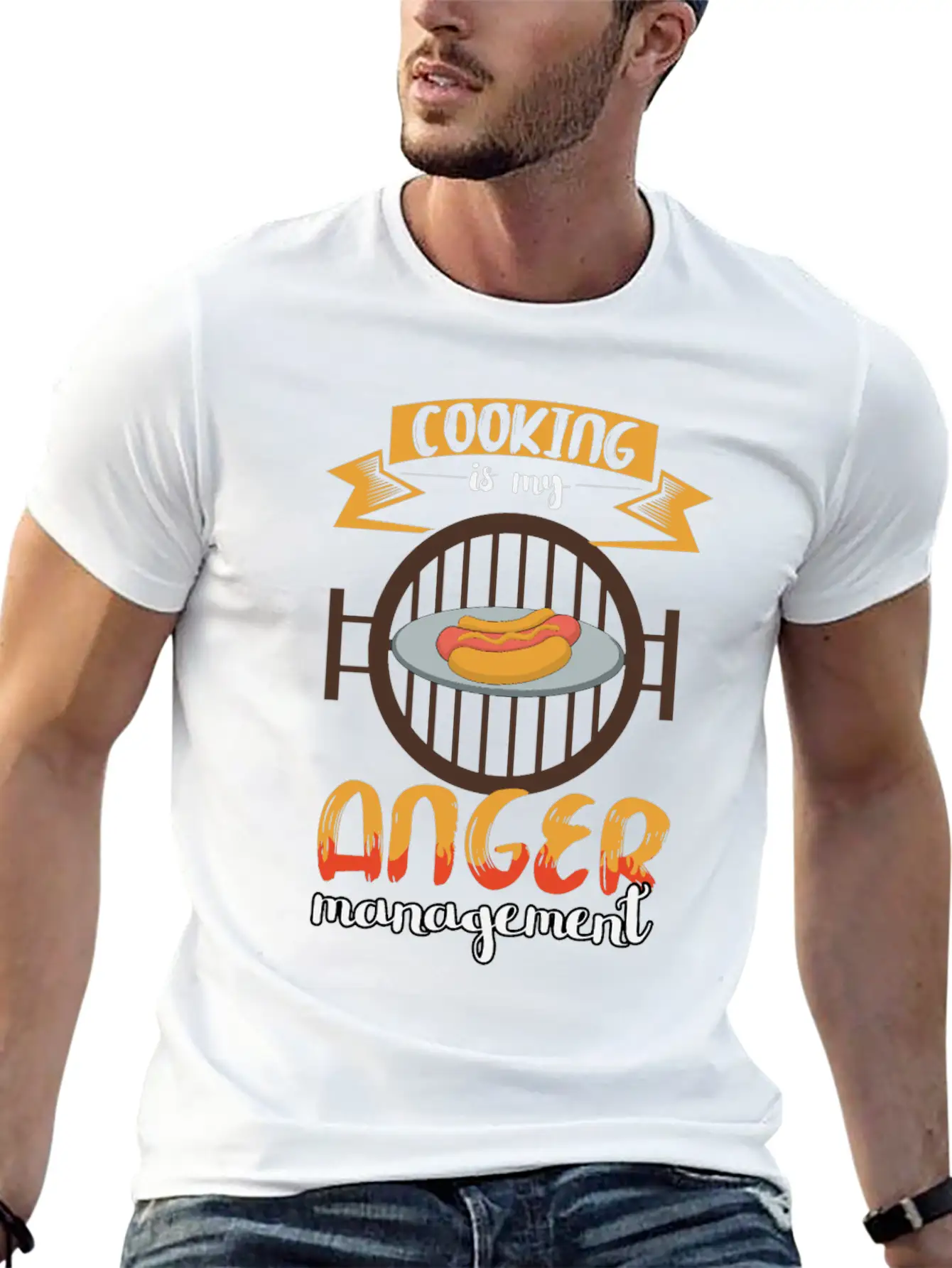 Cooking Is My Anger Management Chef Essential Cotton Tee For Daily Outfits ¨C Unisex Style