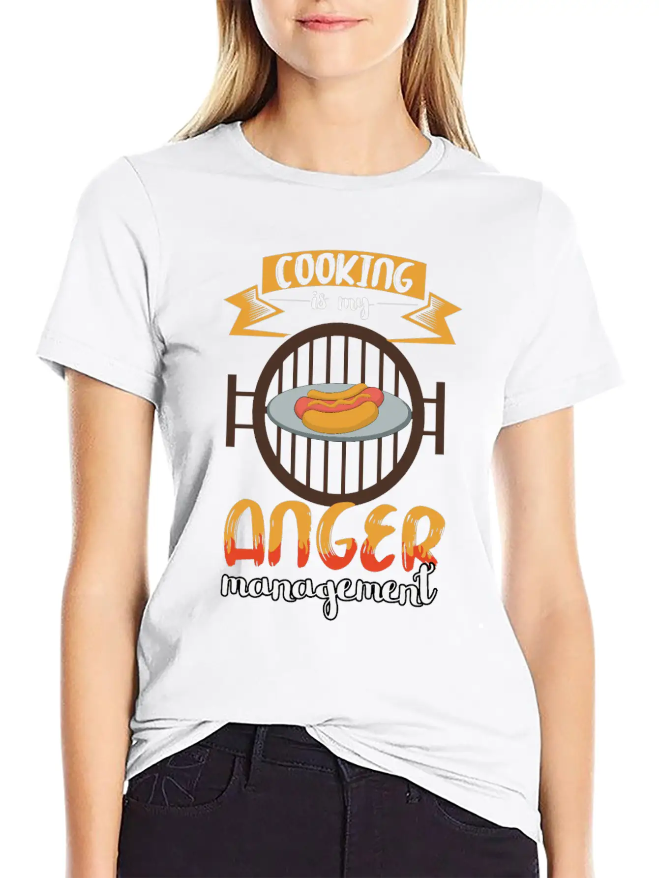 Cooking Is My Anger Management Chef Essential Cotton Tee For Daily Outfits ¨C Unisex Style