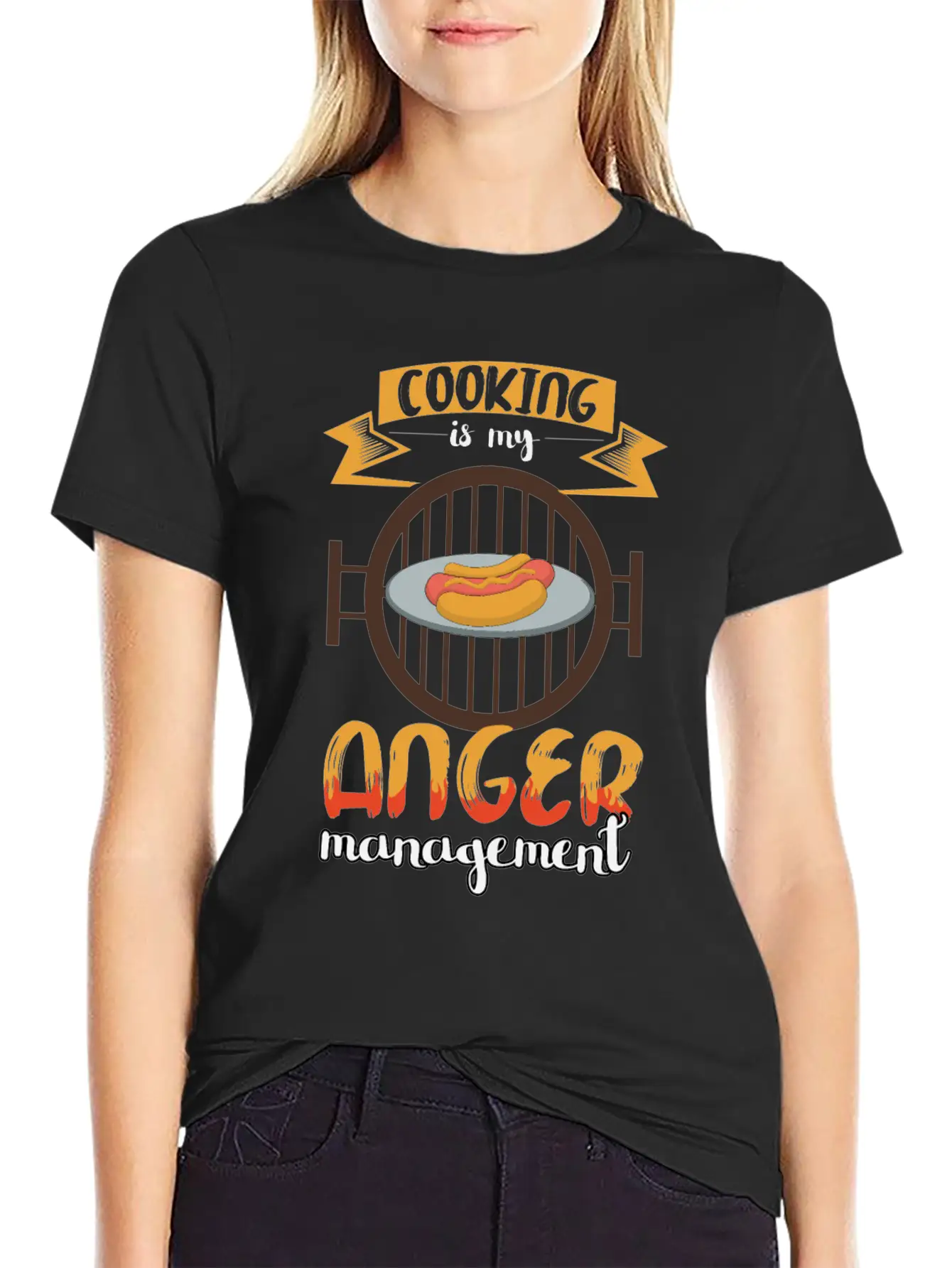 Cooking Is My Anger Management Chef Essential Cotton Tee For Daily Outfits ¨C Unisex Style