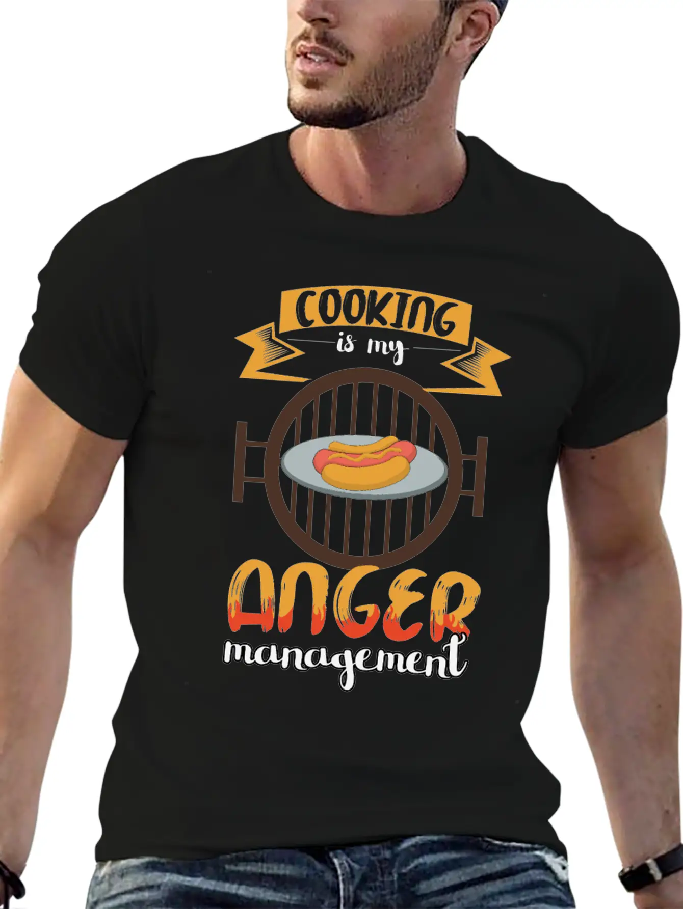Cooking Is My Anger Management Chef Essential Cotton Tee For Daily Outfits ¨C Unisex Style