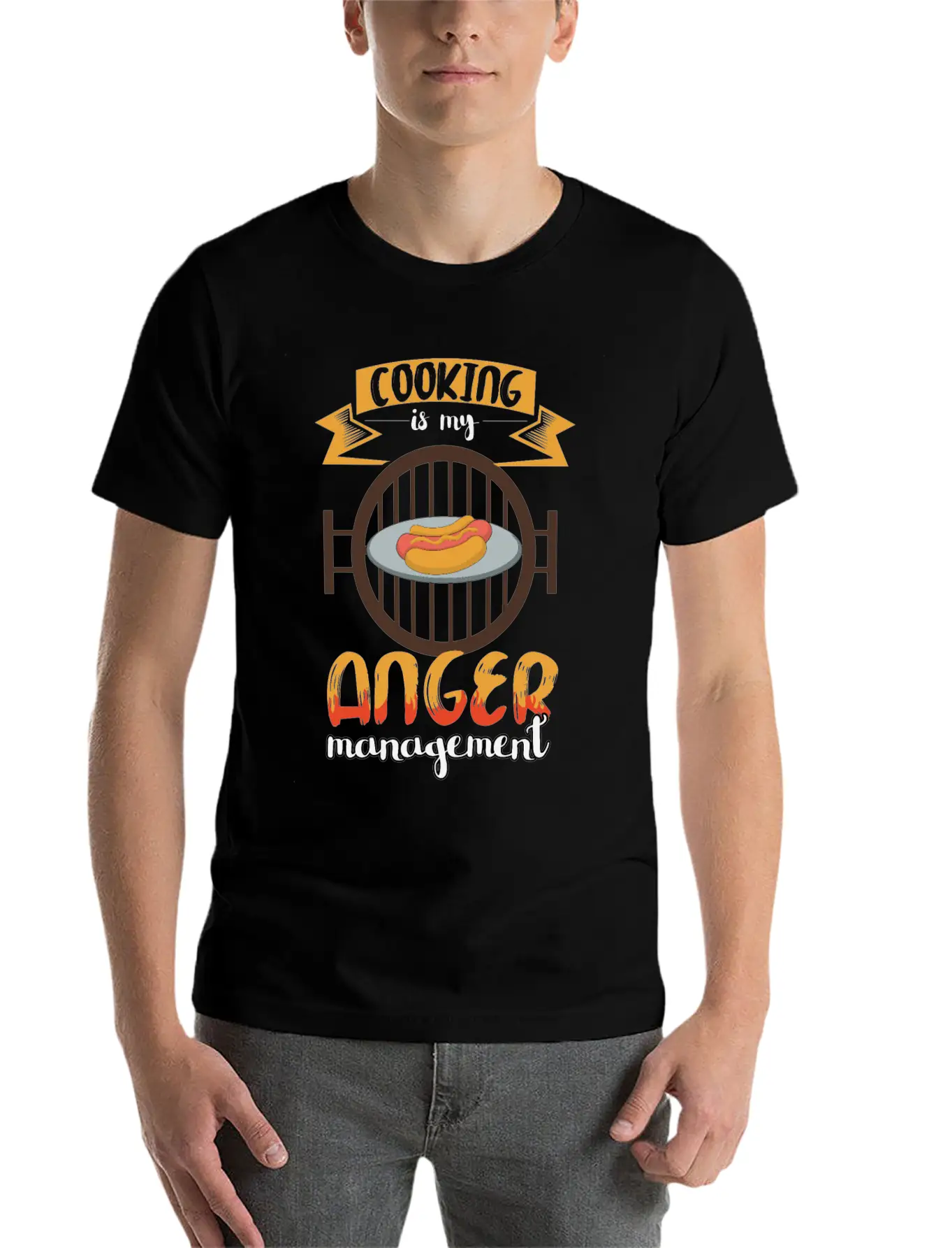 Cooking Is My Anger Management Chef Essential Cotton Tee For Daily Outfits ¨C Unisex Style
