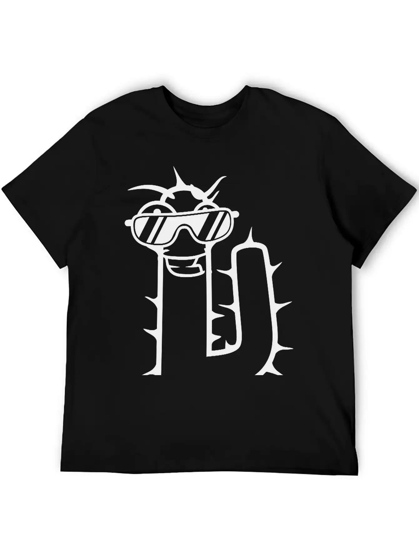 Cool DJ Desert Cactus Sunglasses Funny Music Party Basic Graphic T-Shirt ¨C Daily Comfort In Soft Cotton