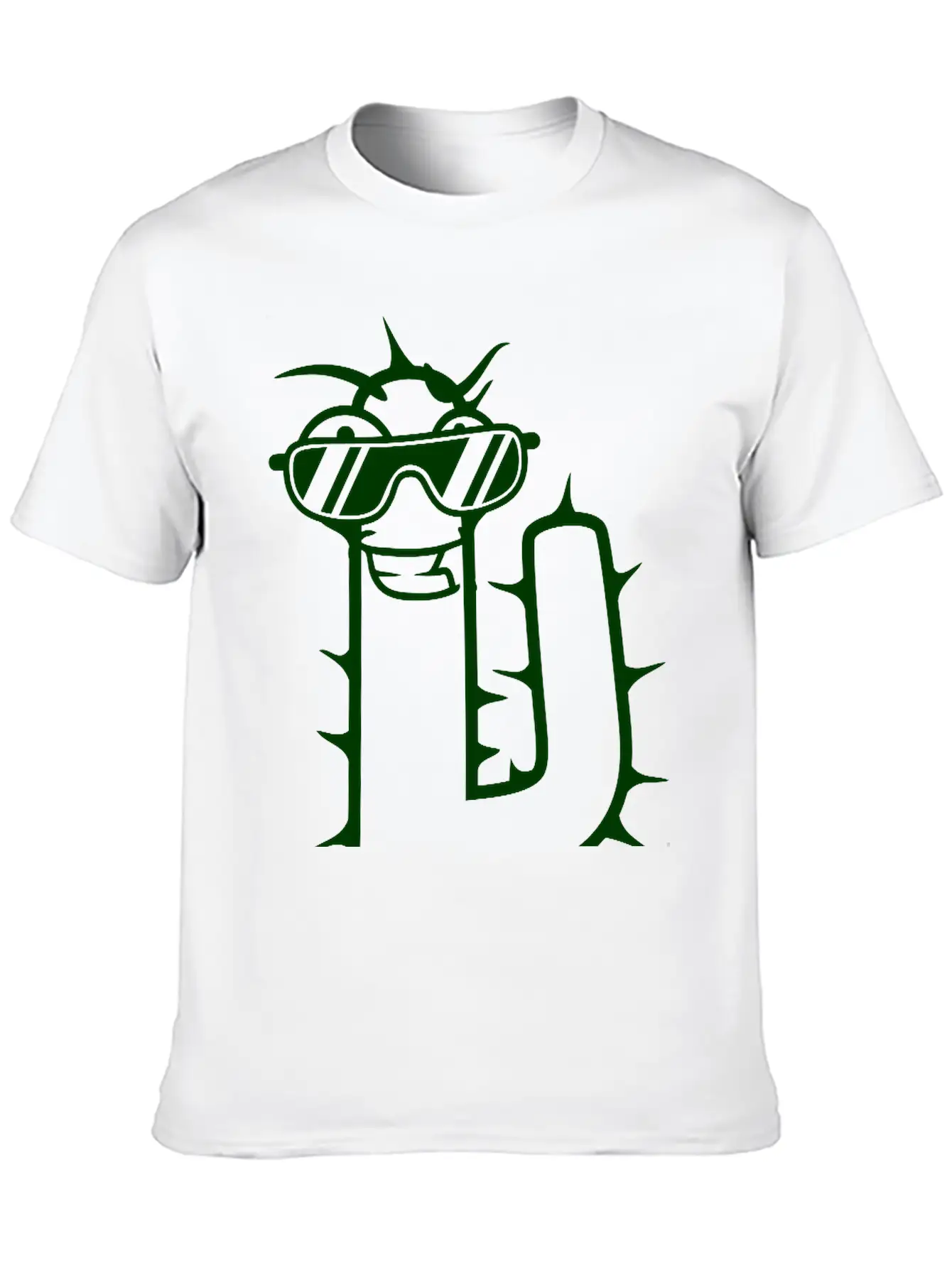 Cool DJ Desert Cactus Sunglasses Funny Music Party Basic Graphic T-Shirt ¨C Daily Comfort In Soft Cotton
