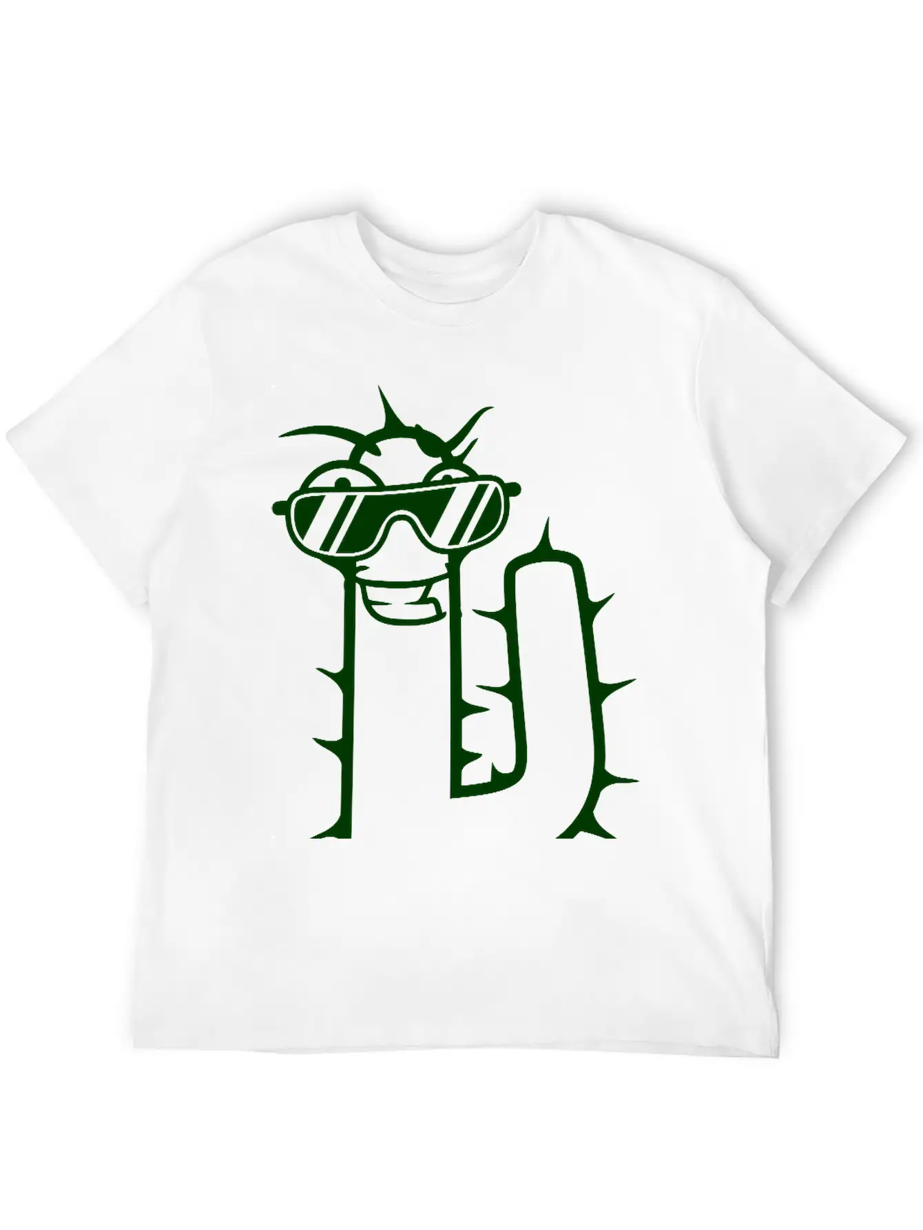 Cool DJ Desert Cactus Sunglasses Funny Music Party Basic Graphic T-Shirt ¨C Daily Comfort In Soft Cotton