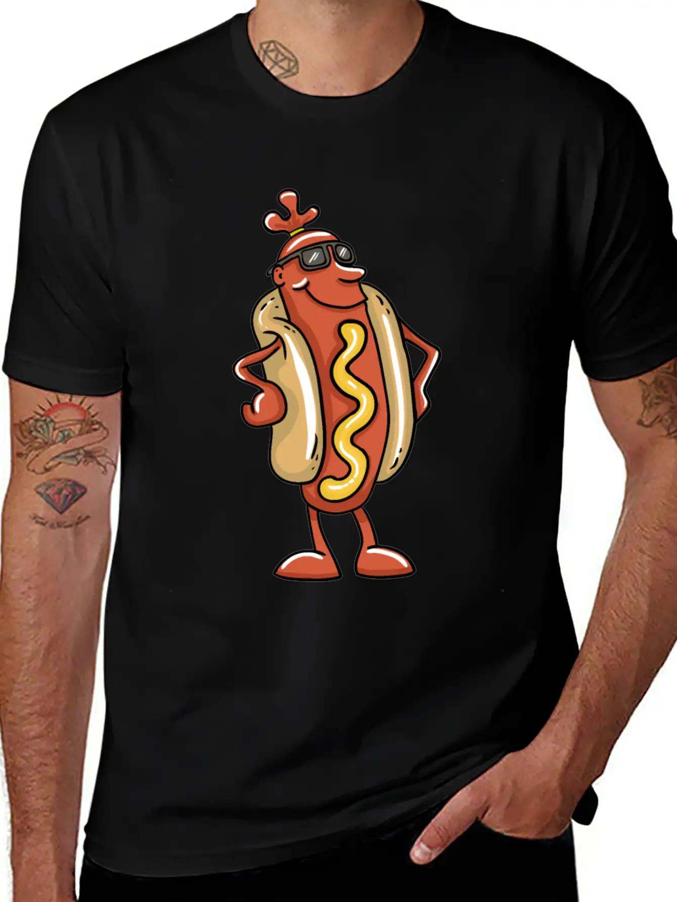 Cool Hot Dog Basic Graphic T-Shirt ¨C Daily Comfort In Soft Cotton