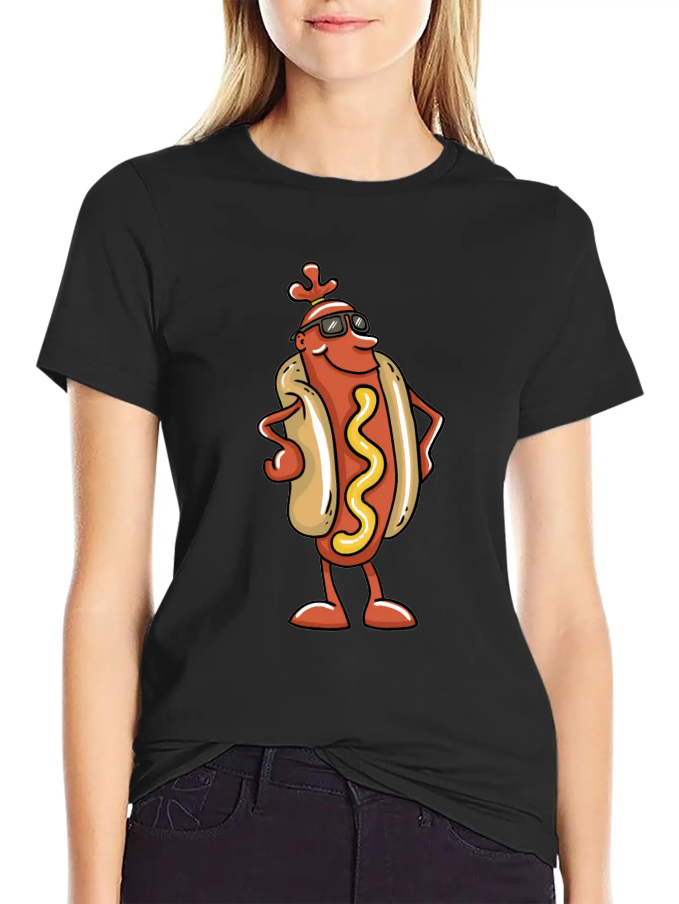 Cool Hot Dog Basic Graphic T-Shirt ¨C Daily Comfort In Soft Cotton